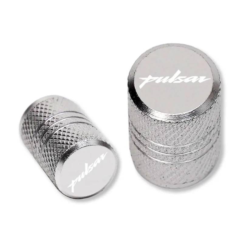 Motorradreifenventil Für Pulsar150 125 180 Dominar400 Pulsar200 RS200 NS200 Zubehör Motorrad CNC Rad Reifen Ventilkappen Air Stem Plugs(Silvery) von JINYRYP