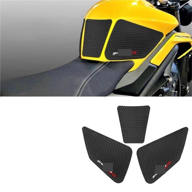 JIOEWS Motorrad Protector Motorradzubehör Straße Für Triple 765 R RS 2023 2024 Tankpad Kraftstofftankpolster Seitenkraftstofftankpolster Kniepolstergriff Motorrad Tank Pads von JIOEWS