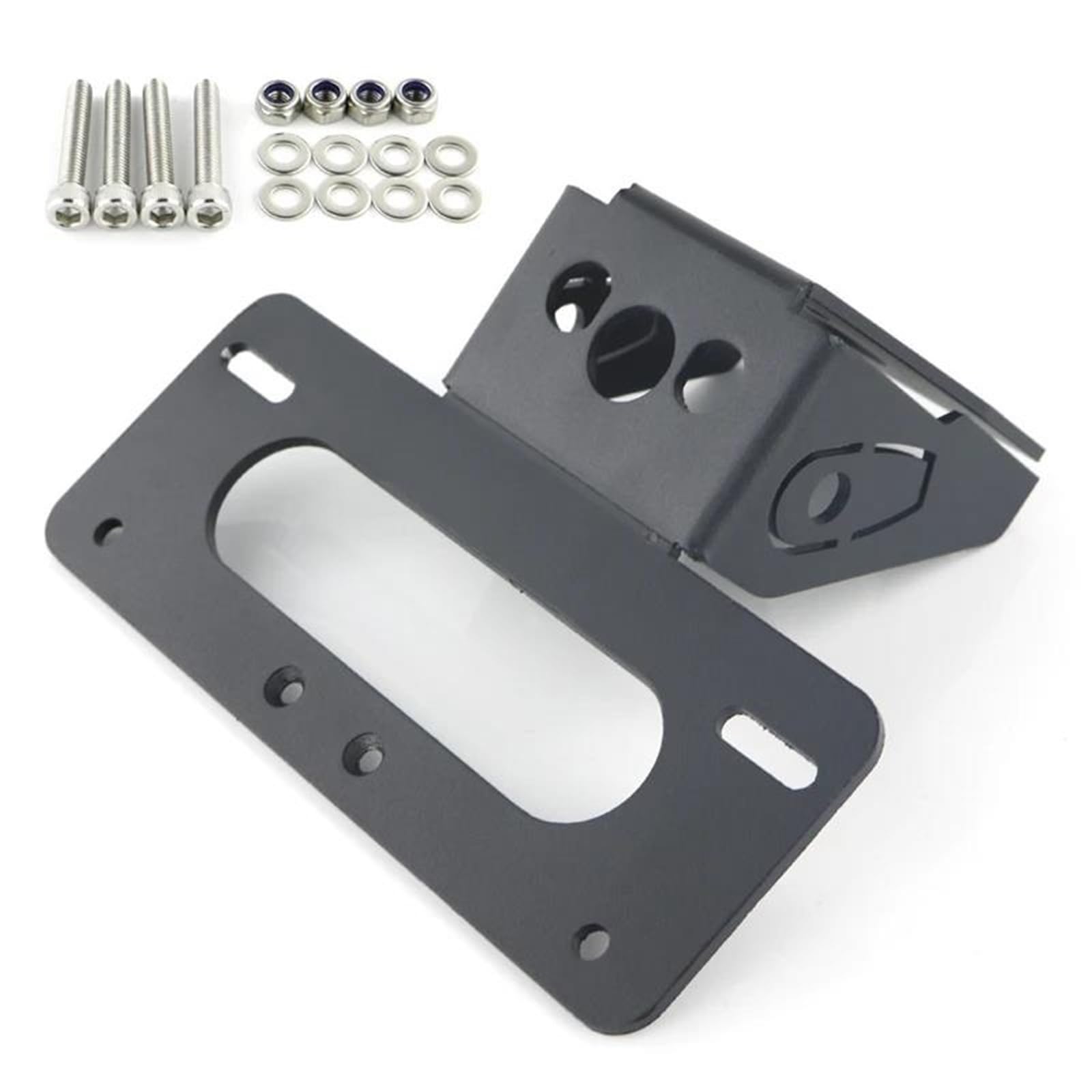 JIOEWS Motorrad Rahmen Halter Für Kawasaki Für N-ja 250 400 2018-2024 Für Z250 Z400 2019-2024 Motorrad Hinten Schwanz Ordentlich Kennzeichenhalter Fender Eliminator Kit Kennzeichenhalter für Motorrad von JIOEWS