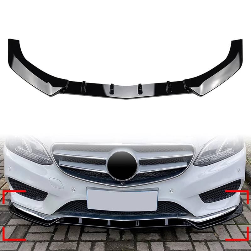 Auto Frontspoiler für Mercedes Benz E Class W212 E200 E220 E250 E300 E350 Sport 2013-2015, Frontlippe Spoiler FrontstoßStange Splitter Diffusor Protector Antikollisions Ersatz Tuning Zubehör von JITEM