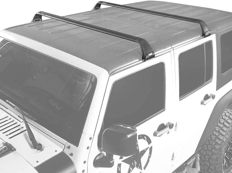 2 Stück Aluminium Dachträger Relingträger Dachgepäckträger für Jeep Wrangler JK JL Unlimited 2007-2020, Fahrradträger Dachboxen Dachgepäckablage von JITONA