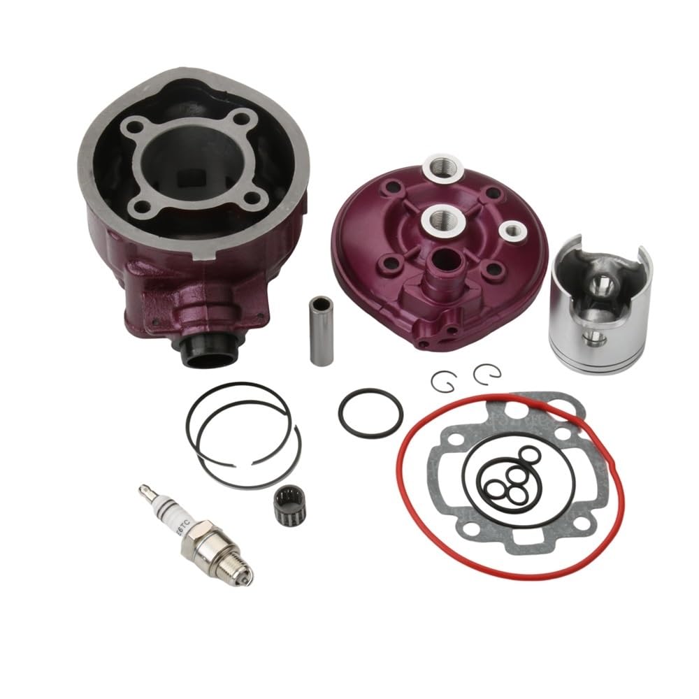 Motorrad 49mm 90cc Big Bore Zylinder Kit & Kopf for DT50 Enduro DT50X SM TZR50R LC 2T AM6 Minarelli Motor von JIYIBEI