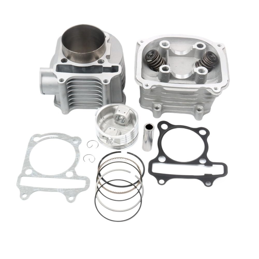 Roller 63mm Big Bore Zylinder Kit for GY6 125cc 150cc Upgrade 200cc 152QMI 157QMJ ATV Motor Teile von JIYIBEI