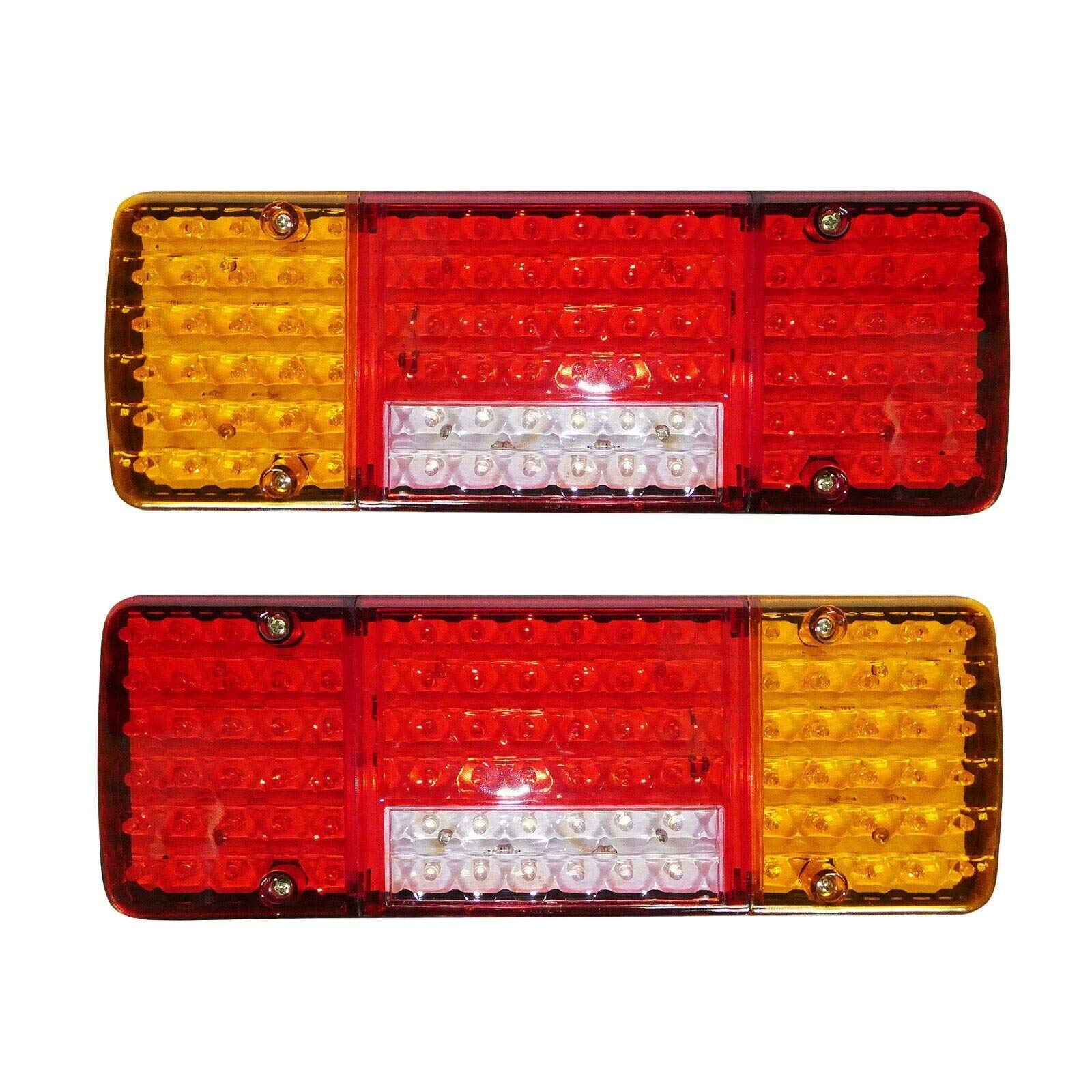 JJ Set mit 12 V 92 LED Rückleuchten Stop für LKW Anhänger Wohnwagen Shassis Bus von JJ