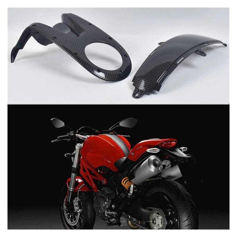 JJGYFSDA Motorradverkleidung kompatibel mit Ducati Monster 696 795 796 1100 Verkleidung aus Kohlefaser (As Shown Lower) von JJGYFSDA