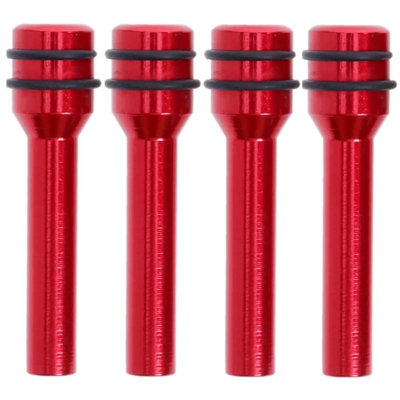 Auto Verriegelungsknopf Auto LKW Innentürverriegelungsknopf Zugstifte Türverriegelungsstifte Verriegelungsstift Schraube Knopf Innengewinde M4 Türverriegelungsbolzen Stift Knopf Stick(Red,4pcs) von JJRFVBGT