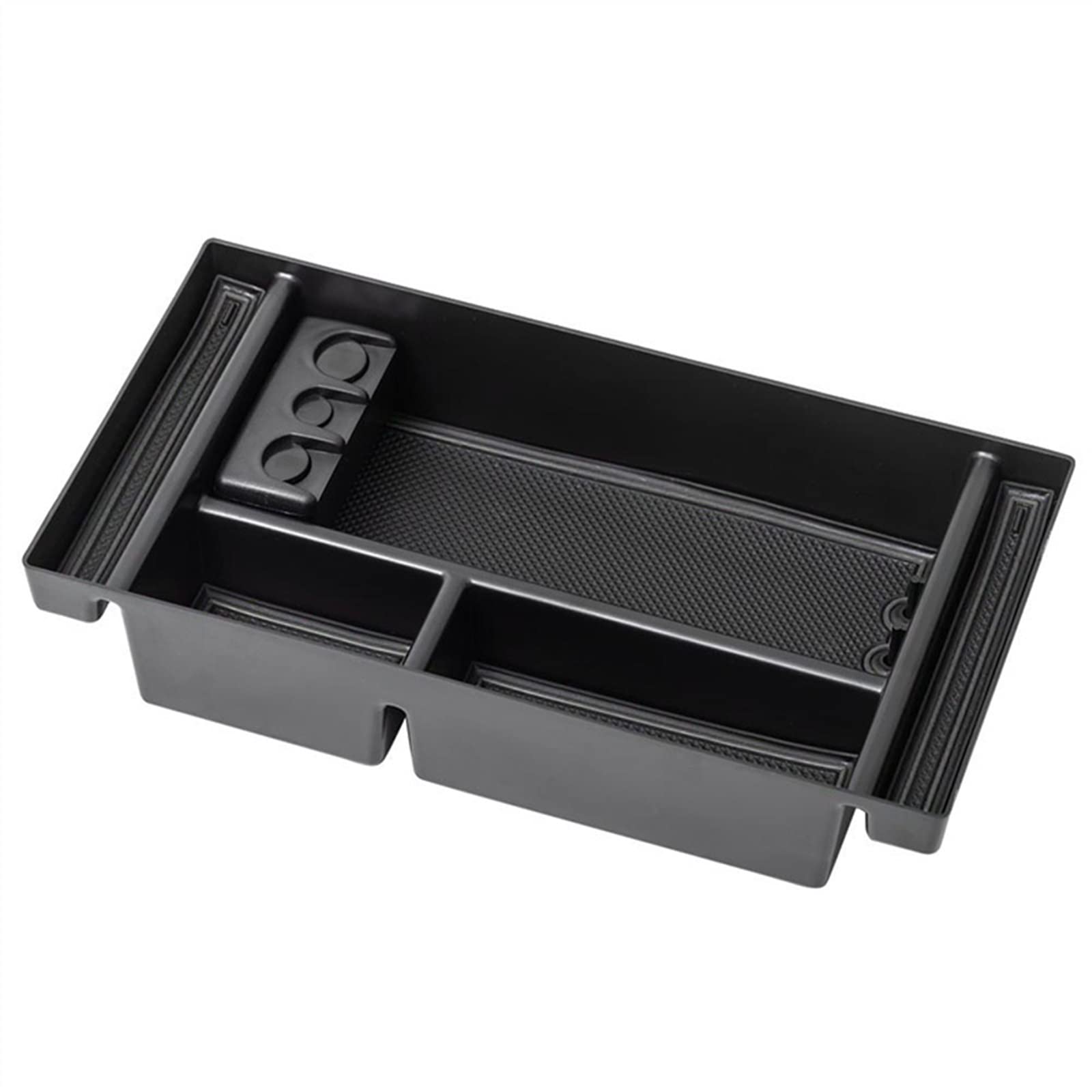 JJRFVBGT Auto Armlehne Aufbewahrungsbox Palette Mittelkonsole Organizer Zubehör Kompatibel Mit Chevy Für Silverado 1500 2019 2020 2021 2022 2023 Auto Zentrale Steuerung Tray(Black) von JJRFVBGT