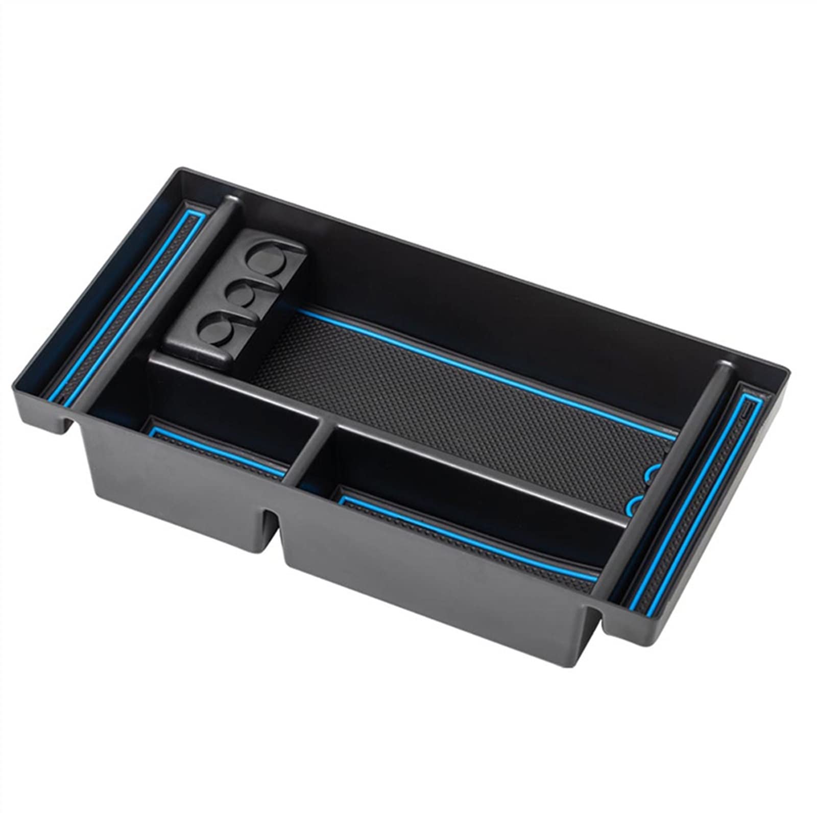 JJRFVBGT Auto Armlehne Aufbewahrungsbox Palette Mittelkonsole Organizer Zubehör Kompatibel Mit Chevy Für Silverado 1500 2019 2020 2021 2022 2023 Auto Zentrale Steuerung Tray(Blue) von JJRFVBGT