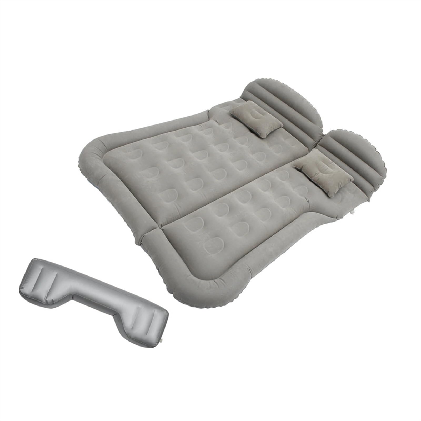 JJRFVBGT Auto Luftmatratze 175x130cm Universal-Luftbett Aufblasbare Verdickte Auto-Luftmatratze Campingbett Kissen Kissen Tragbare Isomatte Autozubehör(Gray) von JJRFVBGT