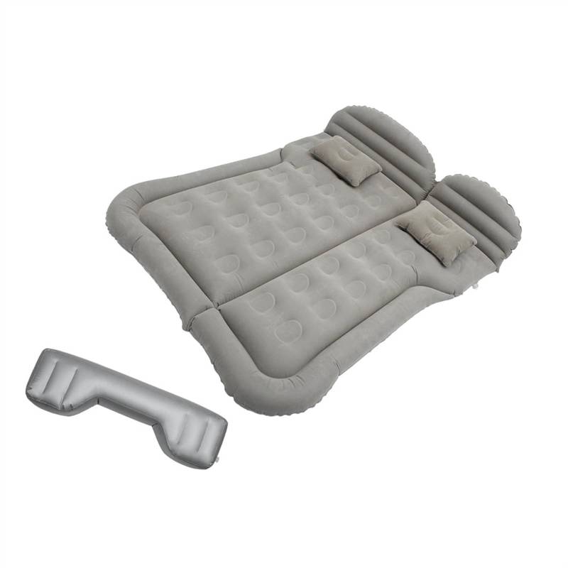 JJRFVBGT Auto Luftmatratze 175x130cm Universal-Luftbett Aufblasbare Verdickte Auto-Luftmatratze Campingbett Kissen Kissen Tragbare Isomatte Autozubehör(Gray) von JJRFVBGT