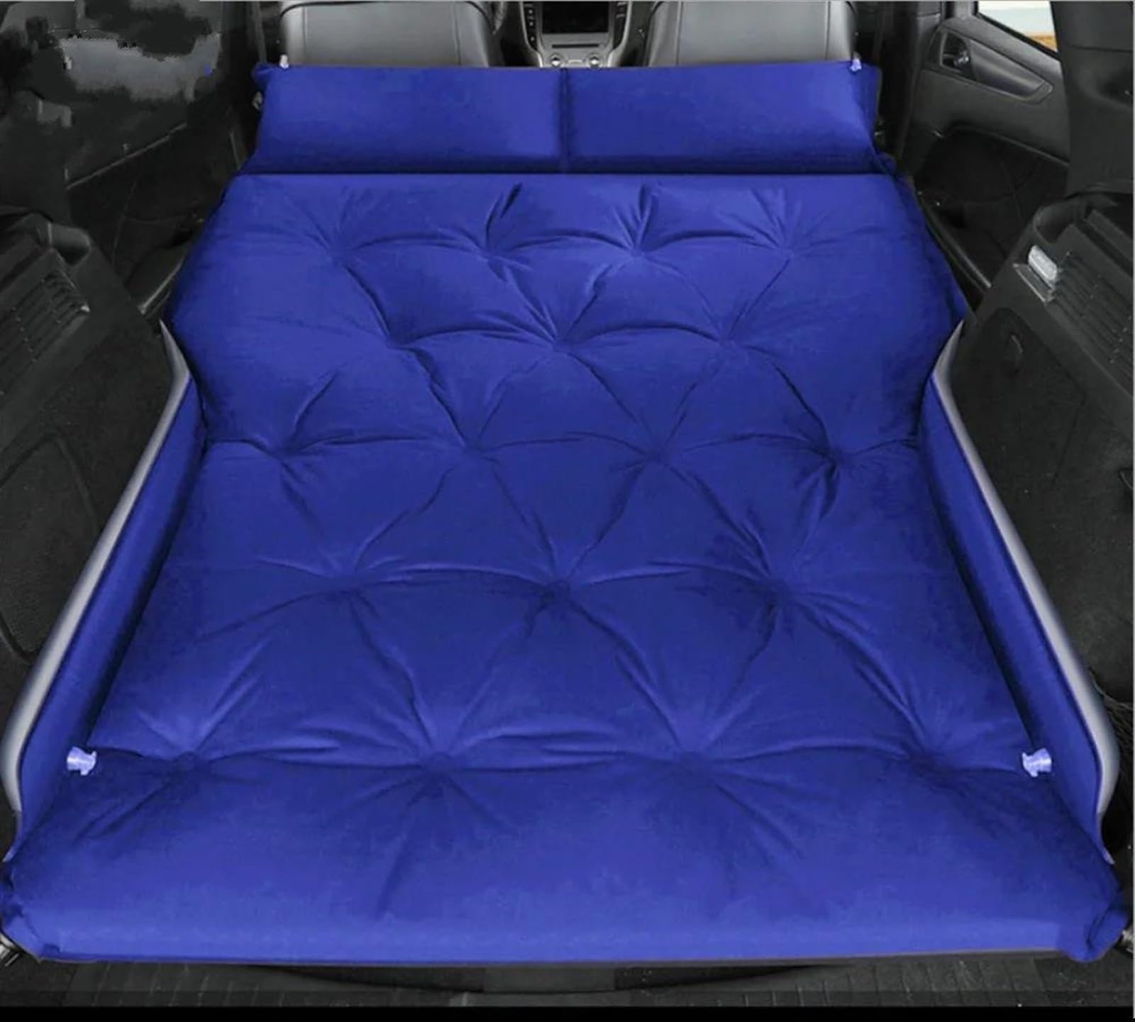 JJRFVBGT Auto Luftmatratze 180 * 130 * 5CM Automatische Auto Aufblasbare Bett SUV MPV Luft Matratze Hinten Reise Bett Kofferraum Schlaf Matte Kissen Tragbare Luftmatratze Auto Zubehör(Blue) von JJRFVBGT