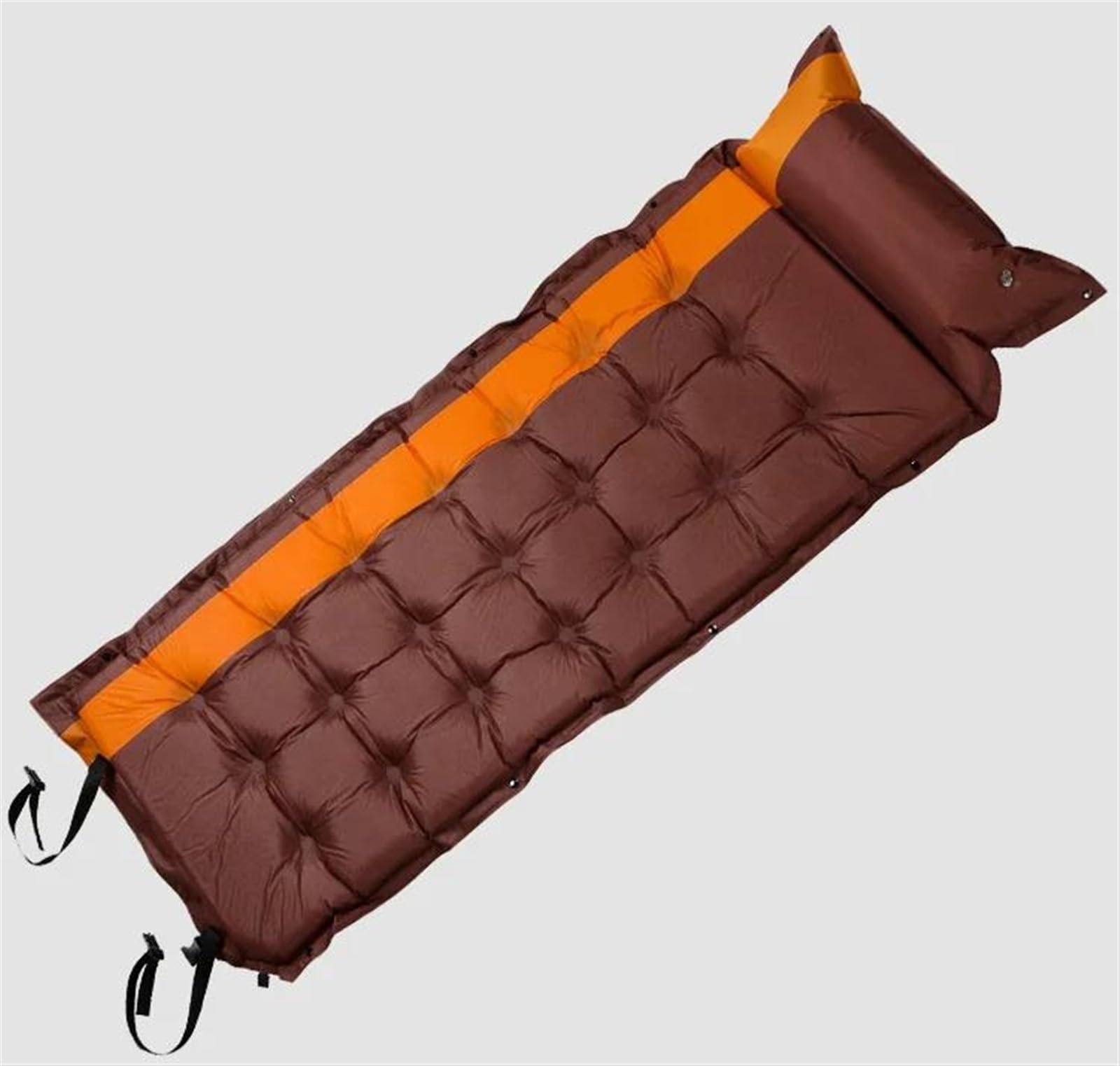 JJRFVBGT Auto Luftmatratze 65 cm * 120 cm Auto-Luftbett, Universelles Aufblasbares Camping-Pad-Kissen Mit Kissen, Tragbare Automatische Luftmatratze, Outdoor-Matte, Auto-Reisebett(Brown) von JJRFVBGT