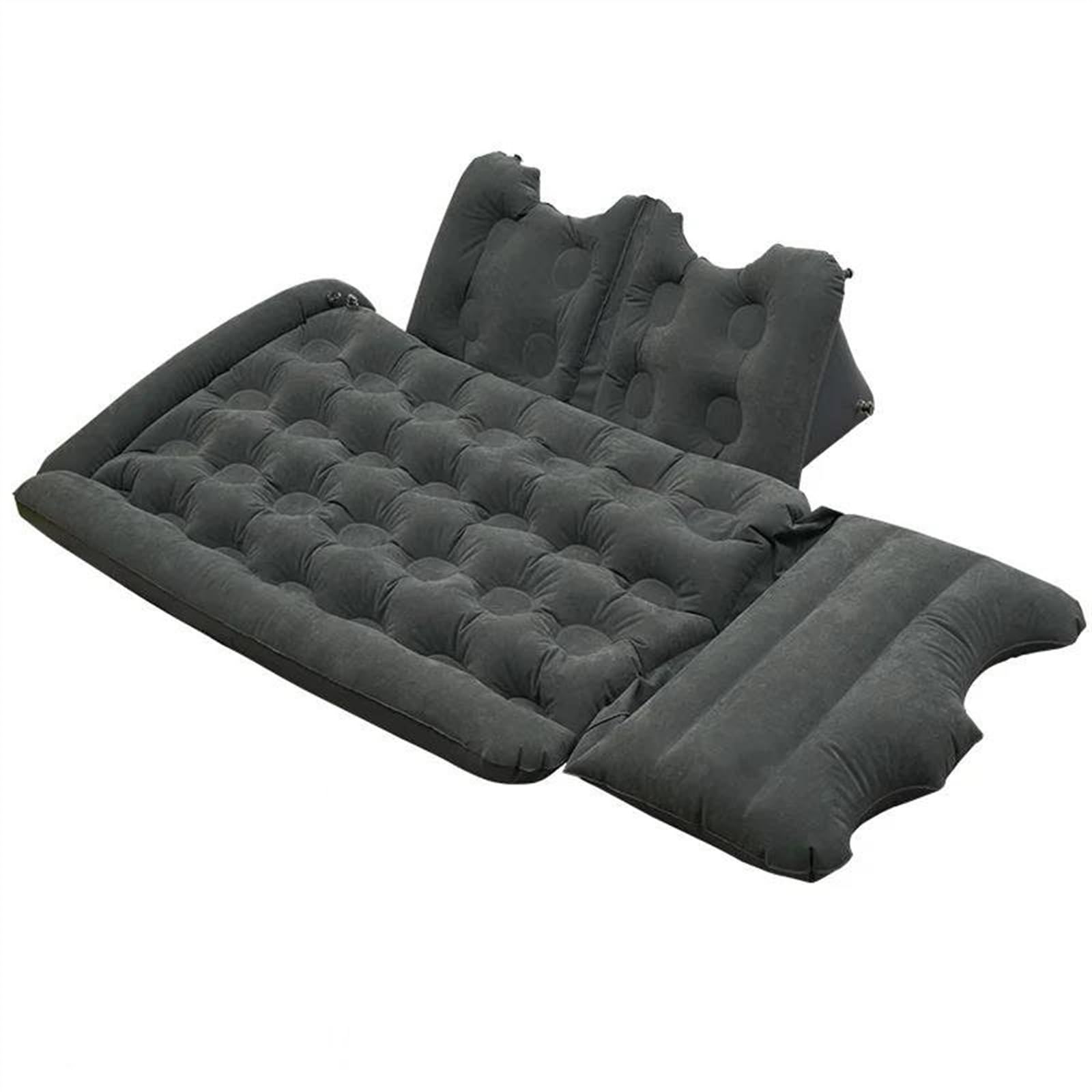 JJRFVBGT Auto Luftmatratze 80 cm * 150 cm Aufblasbares Bett Auto Luftmatratze Tragbares Einzelautosofa Verdicktes Zelt Fahrzeug Luftkissen Reisebett Autozubehör(Black) von JJRFVBGT