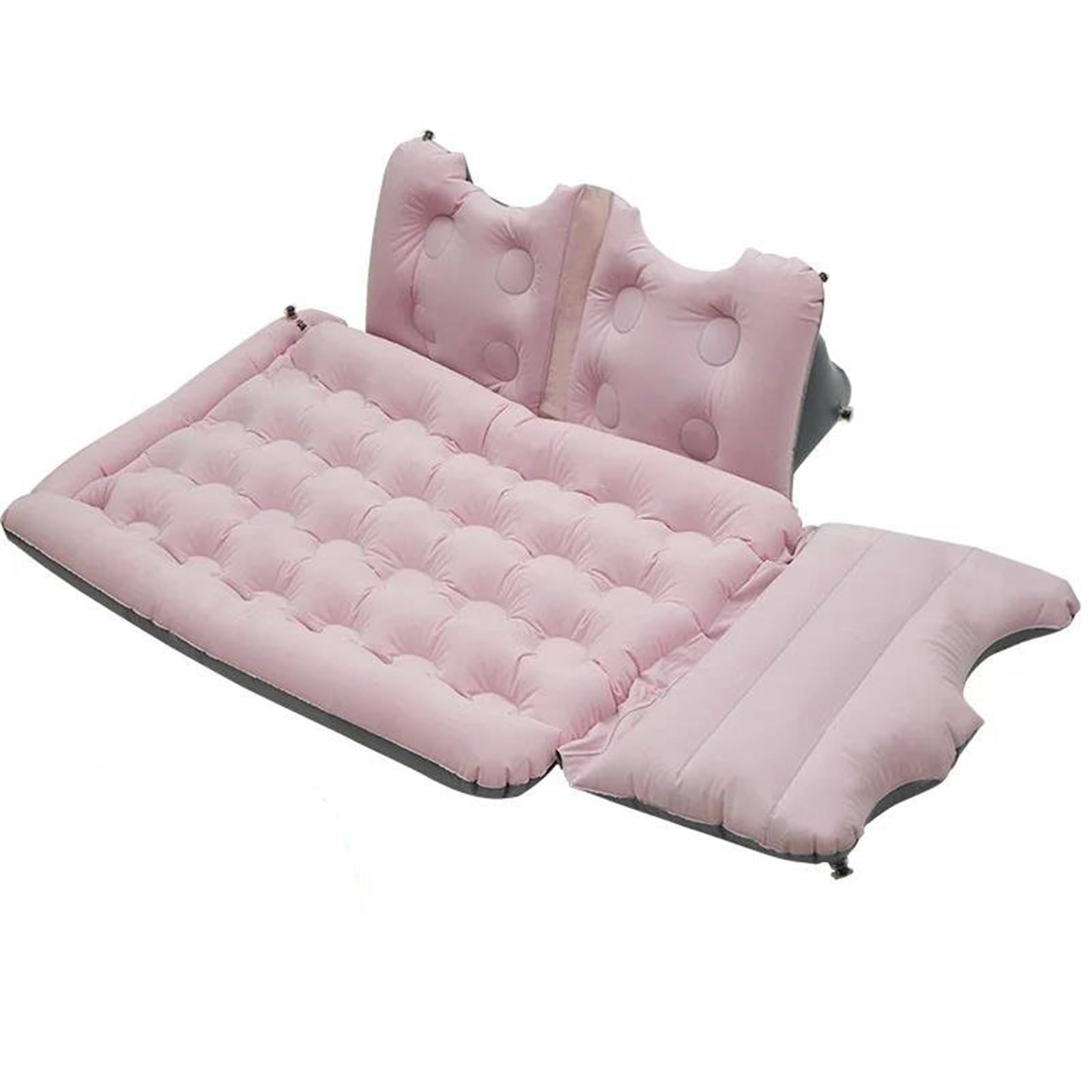 JJRFVBGT Auto Luftmatratze 80 cm * 150 cm Aufblasbares Bett Auto Luftmatratze Tragbares Einzelautosofa Verdicktes Zelt Fahrzeug Luftkissen Reisebett Autozubehör(Pink) von JJRFVBGT