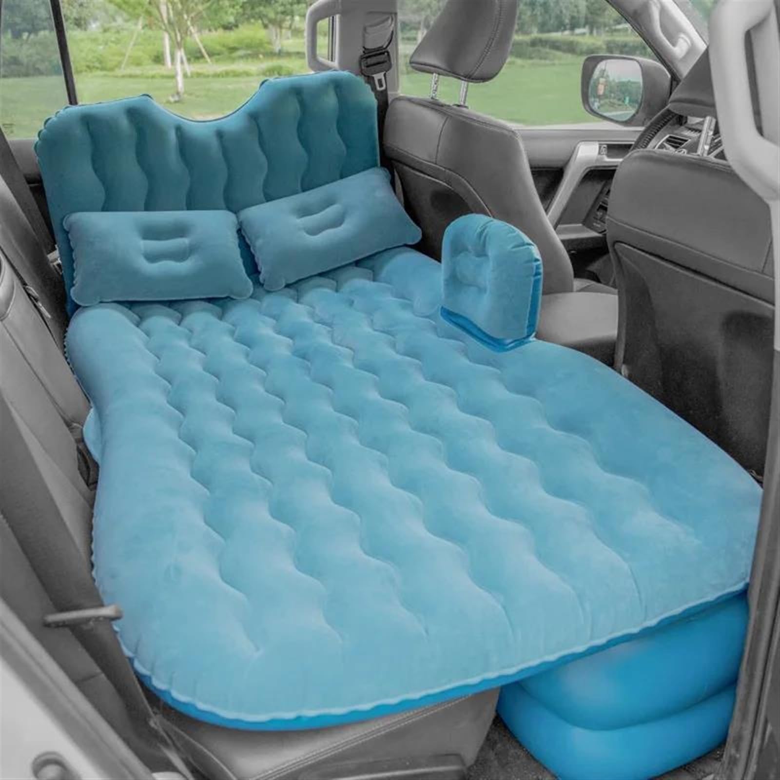 JJRFVBGT Auto Luftmatratze 900 * 1350mm Universal Auto Aufblasbare Bett Multifunktionale Reise Bett Auto Matratze Bett Innen Auto Zubehör Luft Bett Auto Luft Matratze(Blue) von JJRFVBGT