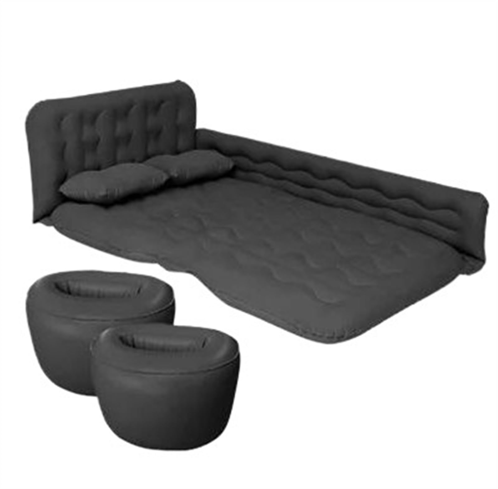 JJRFVBGT Auto Luftmatratze Aufblasbare Matratze Fürs Auto, Autozubehör, Aufblasbares Schlafkissen Hinten Für Den Sitz, Luftkissenbett, Faltbare Tragbare Isomatte, Luftmatratze(Black) von JJRFVBGT