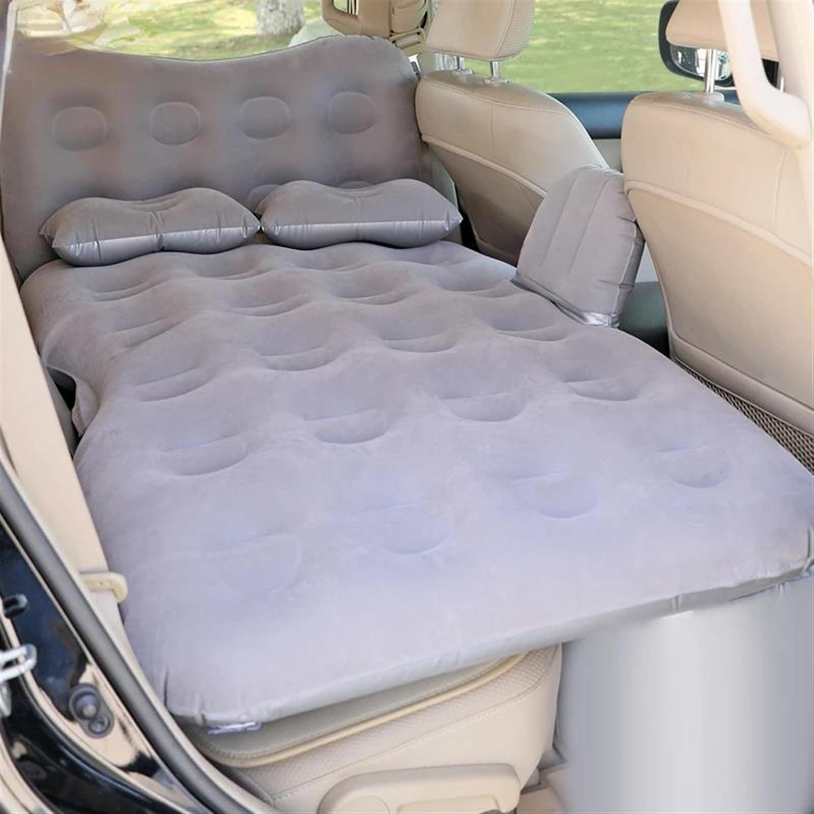 JJRFVBGT Auto Luftmatratze Auto Aufblasbare Matratze Reisebett Hinten Für Sitzmatratze Auto Luftkissenbett Campingmatte Luftbett Autos Zubehör Luftmatratze(Gray) von JJRFVBGT