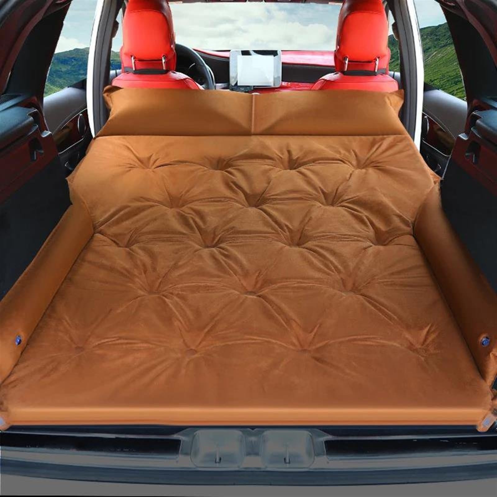 JJRFVBGT Auto Luftmatratze Auto Aufblasbares Bett Auto Liefert Hinten Aufblasbare Matratze Auto Mittleren Reise Bett Beflockung Luft Kissen Bett Auto Matratze(3) von JJRFVBGT