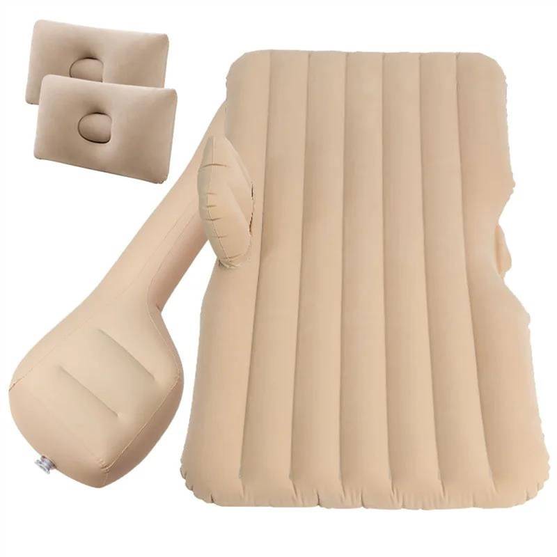 JJRFVBGT Auto Luftmatratze Auto-Drehbank Luftmatratze Auto Reise Split SUV Matratze Aufblasbare Auto Matratze Camping Tragbare Isomatte Auto Zubehör Luftbett(Beige,Size 2) von JJRFVBGT