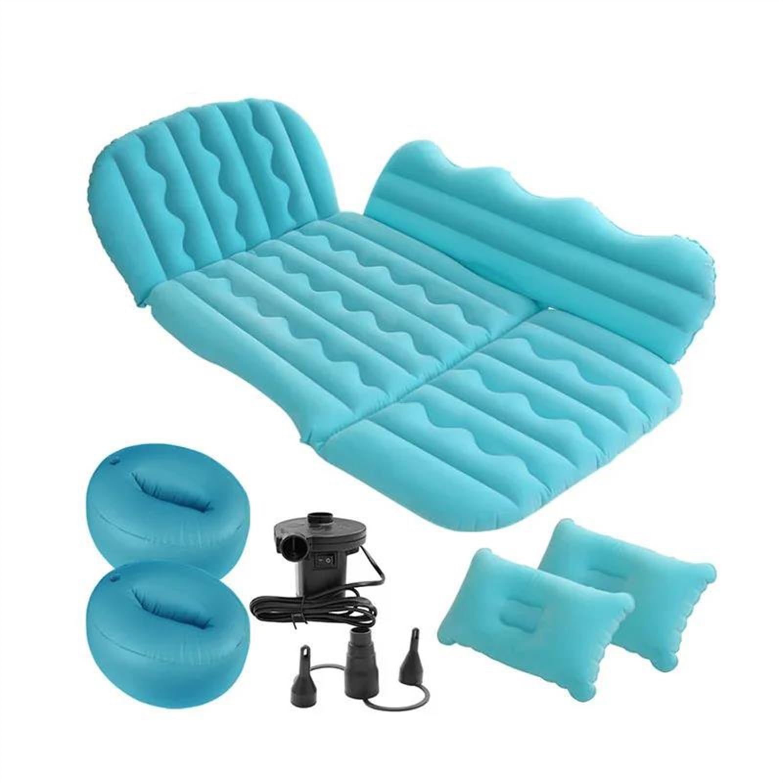 JJRFVBGT Auto Luftmatratze Auto Luft Aufblasbare Reise Matratze Bett Universal Für Rücksitz Multi Funktionale Sofa Luft Bett Kissen Outdoor Camping Matte(2) von JJRFVBGT