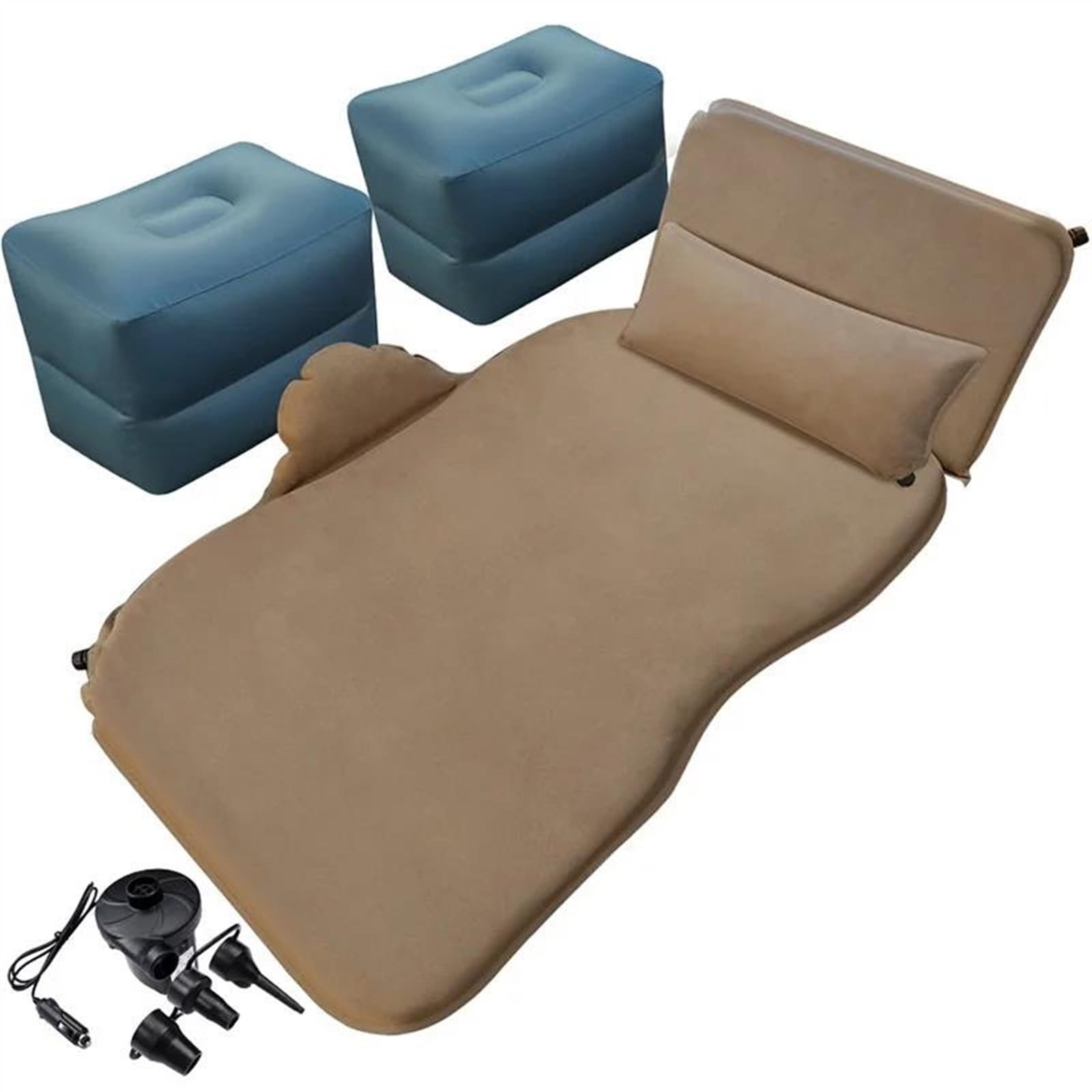 JJRFVBGT Auto Luftmatratze Auto-Luftkissenbett Mit Kissen, Luftmatratze, Leichtes, Tragbares Reise-Aufblasbett, Faltbar, Verstellbar, SUV 170 * 80CM(2) von JJRFVBGT