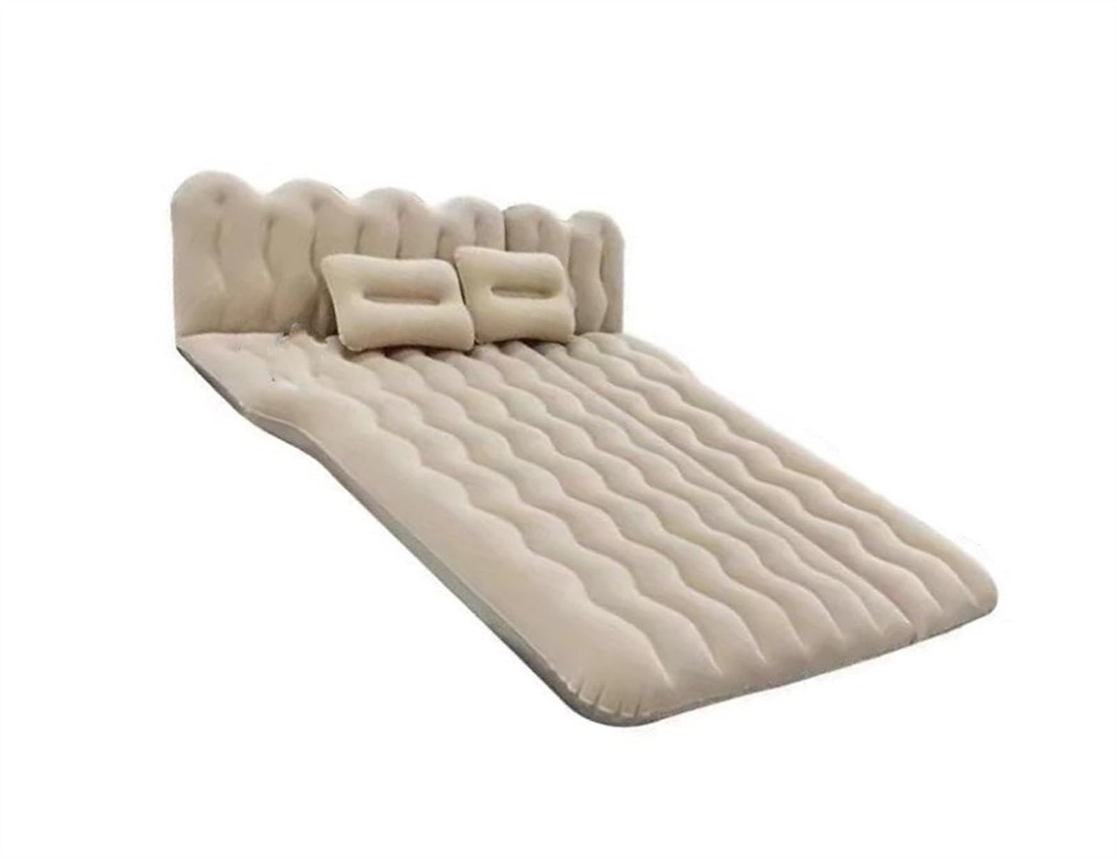 JJRFVBGT Auto Luftmatratze Auto Reisebett Automatische Luftmatratze Kofferraum Isomatte Aufblasbare Rückenlehne Für Sitz Luftbetten Außenkissen Camping Sofa Autozubehör(Beige) von JJRFVBGT