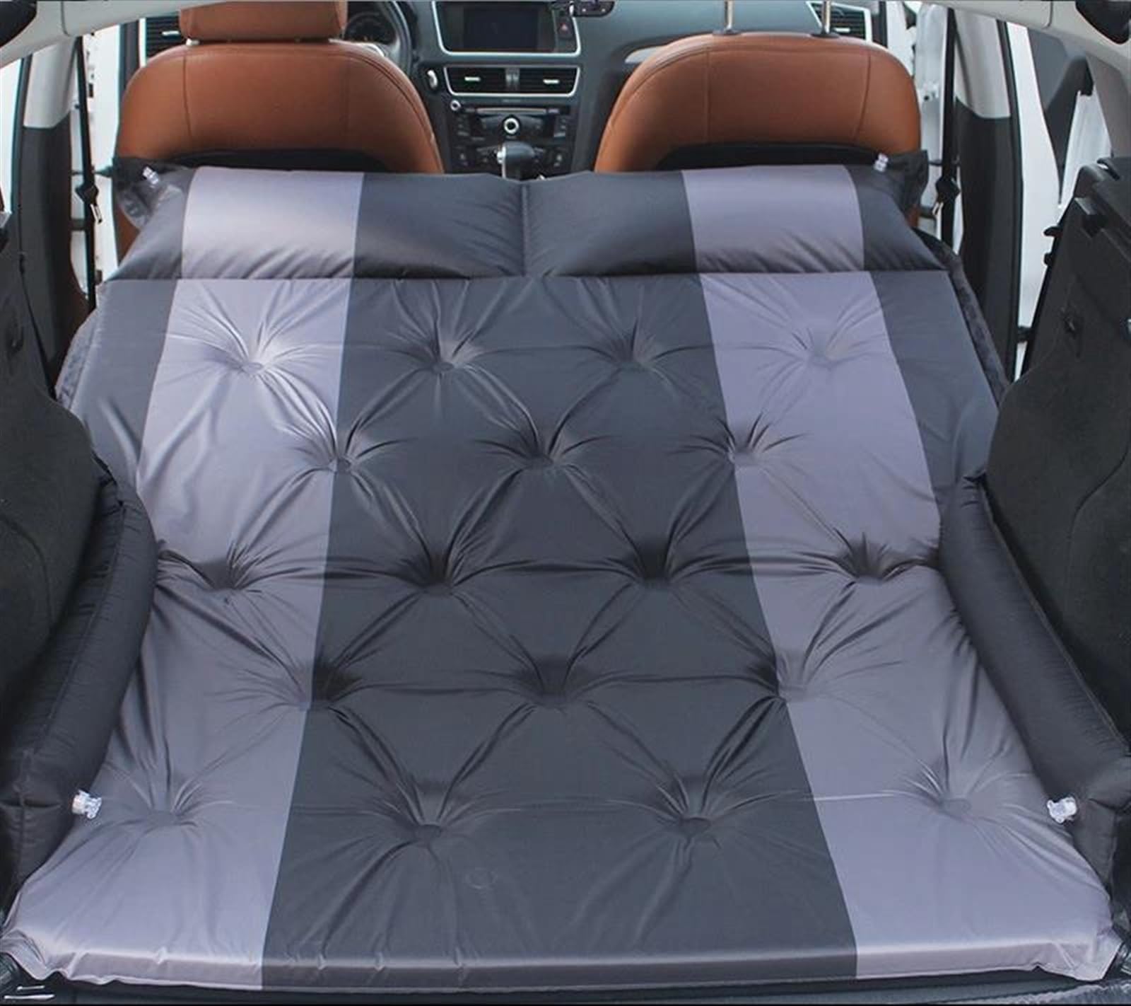 JJRFVBGT Auto Luftmatratze Automatisch Aufblasbare Luftmatratze Campingkissen Multifunktions-Luftbett Fürs Auto Schlafmatratze Für Erwachsene Autoinnenausstattung Reisebett(Black,Size 1) von JJRFVBGT