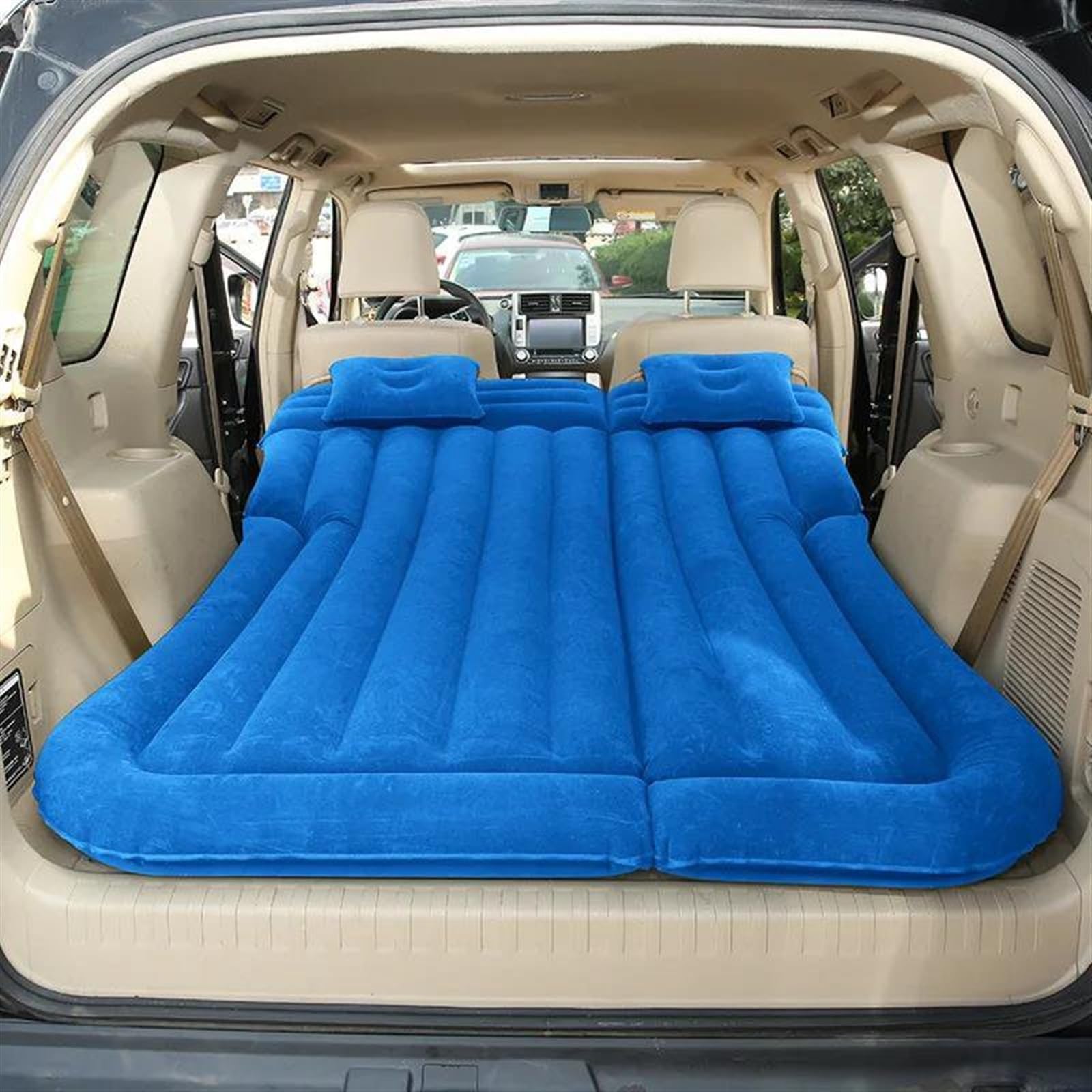 JJRFVBGT Auto Luftmatratze Kompatibel Mit Auto SUV MPV Multifunktionale Luftmatratze Reisebett PVC Beflockung Aufblasbare Matratze Luftbett Rücksitz Sofa 68,9 * 51,2 Zoll(2) von JJRFVBGT