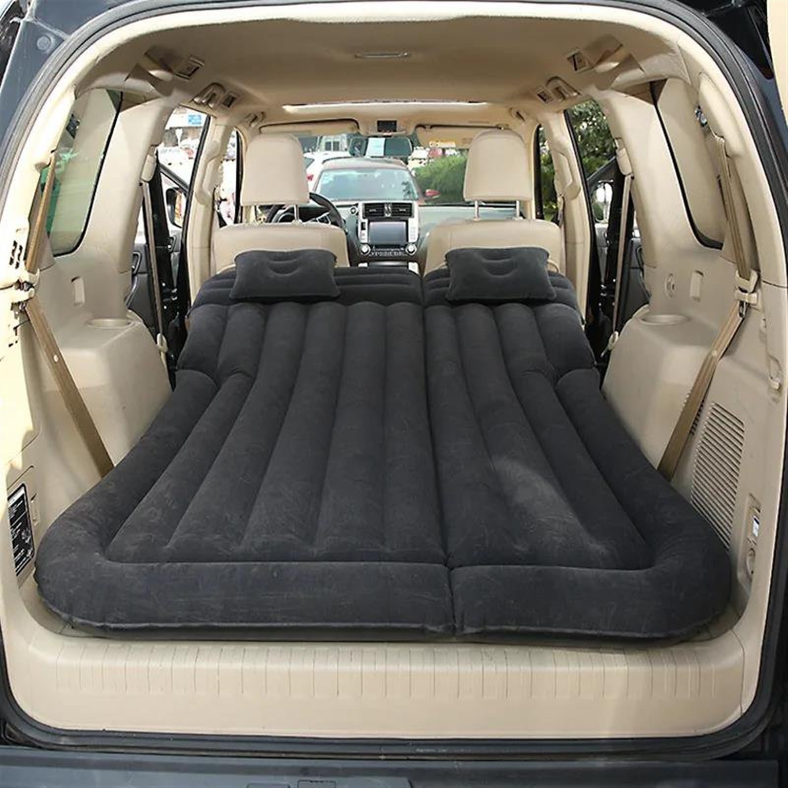 JJRFVBGT Auto Luftmatratze Kompatibel Mit Auto SUV MPV Multifunktionale Luftmatratze Reisebett PVC Beflockung Aufblasbare Matratze Luftbett Rücksitz Sofa 68,9 * 51,2 Zoll(color1) von JJRFVBGT