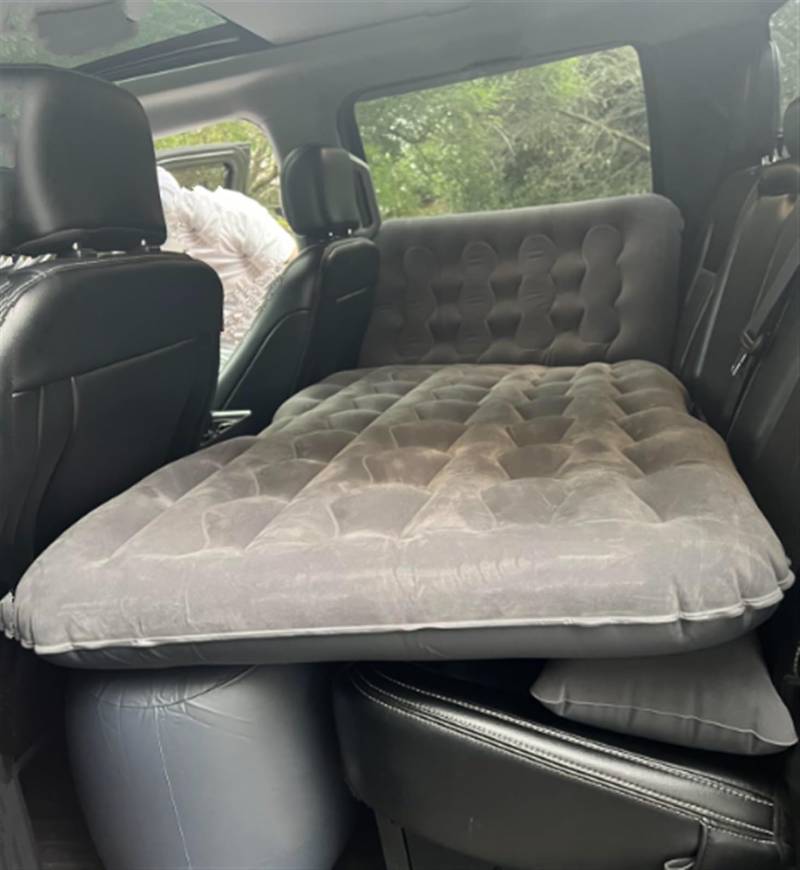 JJRFVBGT Auto Luftmatratze Kompatibel Mit Ford Für F250 F350 1994-2024 Auto-Campingbett SUV-Rücksitz Aufblasbare Luftmatratze Mit Seitenkammern Offroad-Ausrüstung Luftbett von JJRFVBGT