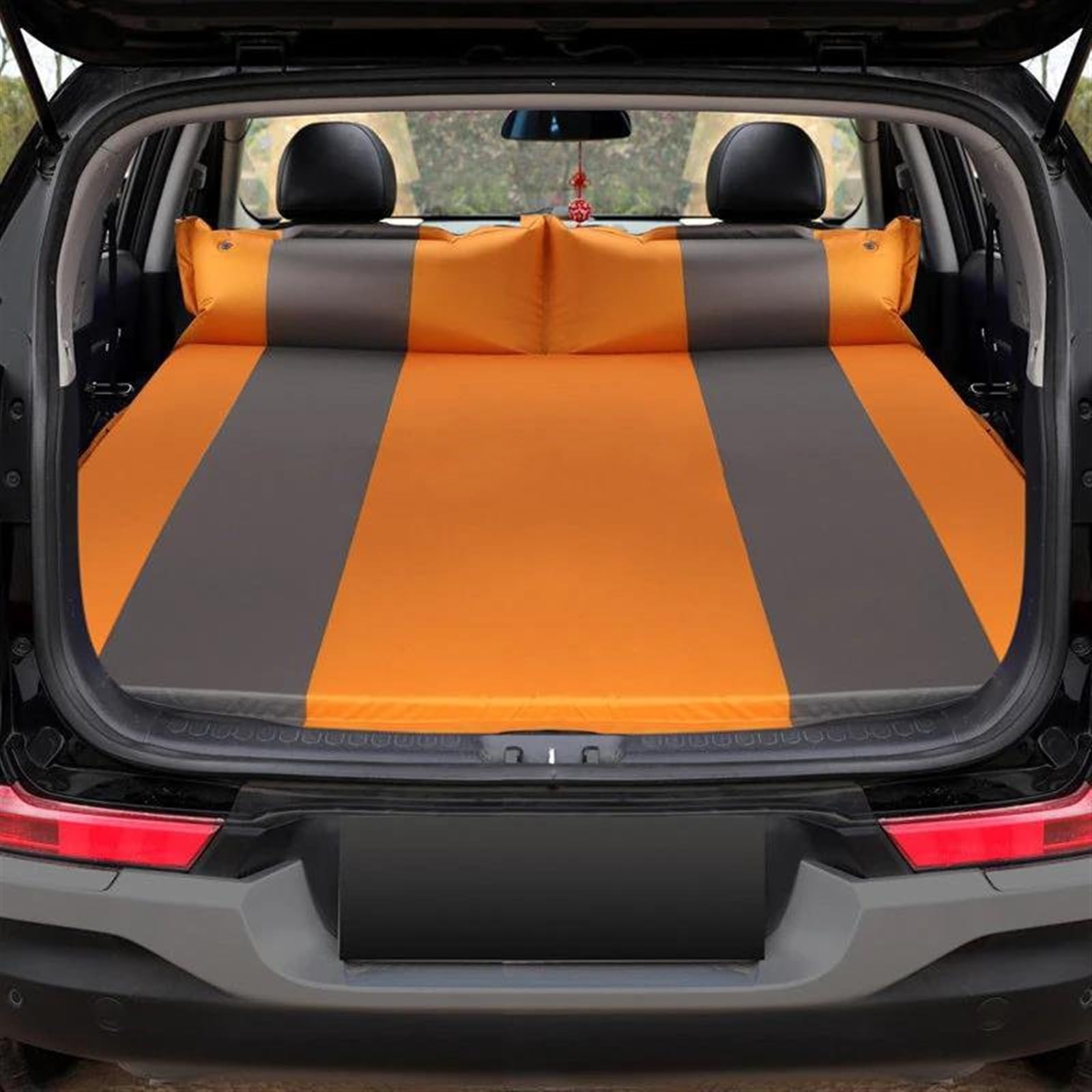 JJRFVBGT Auto Luftmatratze Kompatibel Mit VW Für Golf 4 Schrägheck Reisebett Luftmatratze Bezüge Rest Camping Wandern Auto Luftbett 132cm * 190cm Auto Aufblasbares Autobett(Orange) von JJRFVBGT