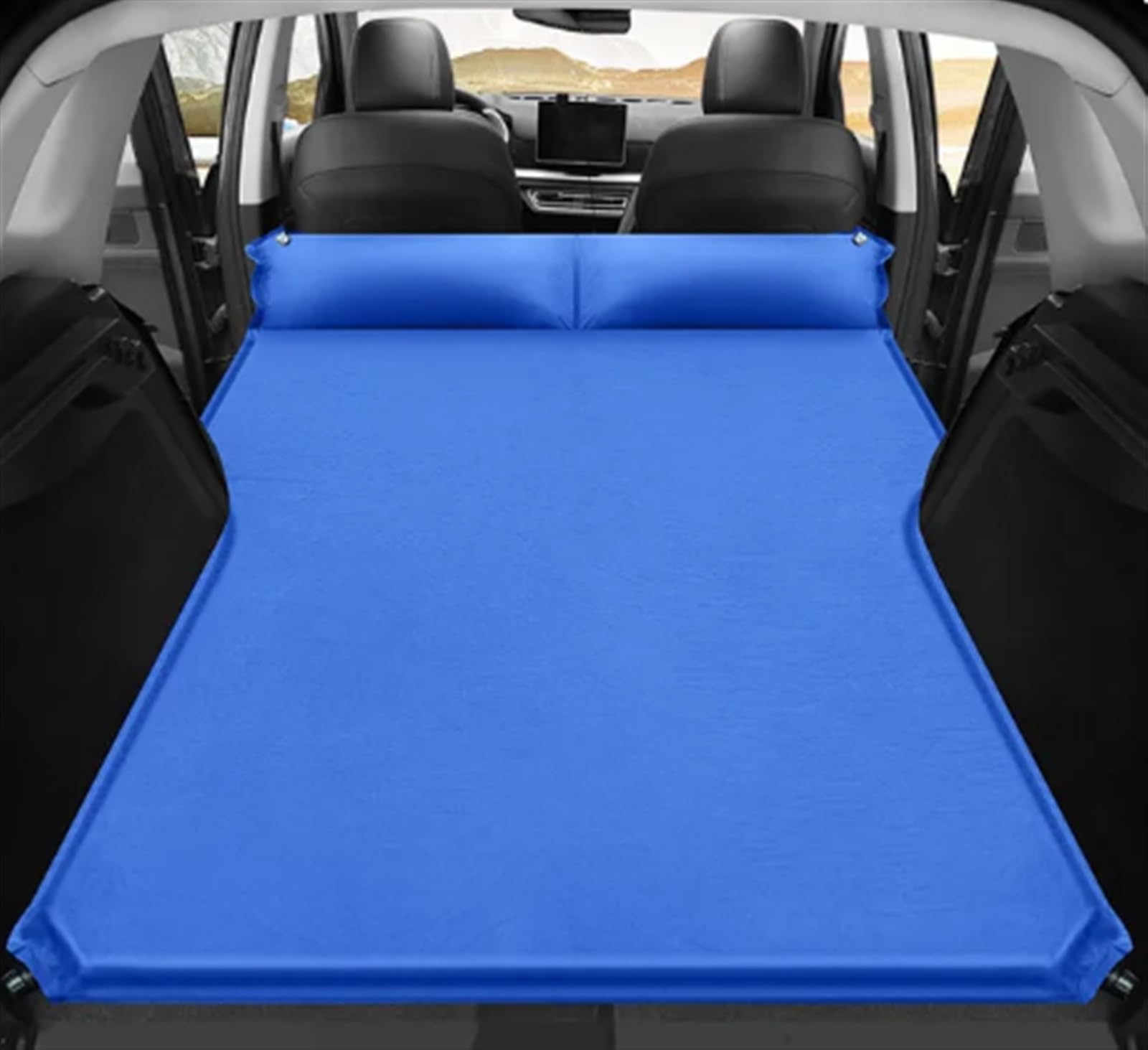 JJRFVBGT Auto Luftmatratze SUV MPV Limousine Universal-Luftmatratze Auto-Reisebett Luftbett Selbstfahrendes Reisebett Kofferraum Automatische Aufblasbare Matratze Auto-Innenausstattung(Blue,Size 1) von JJRFVBGT