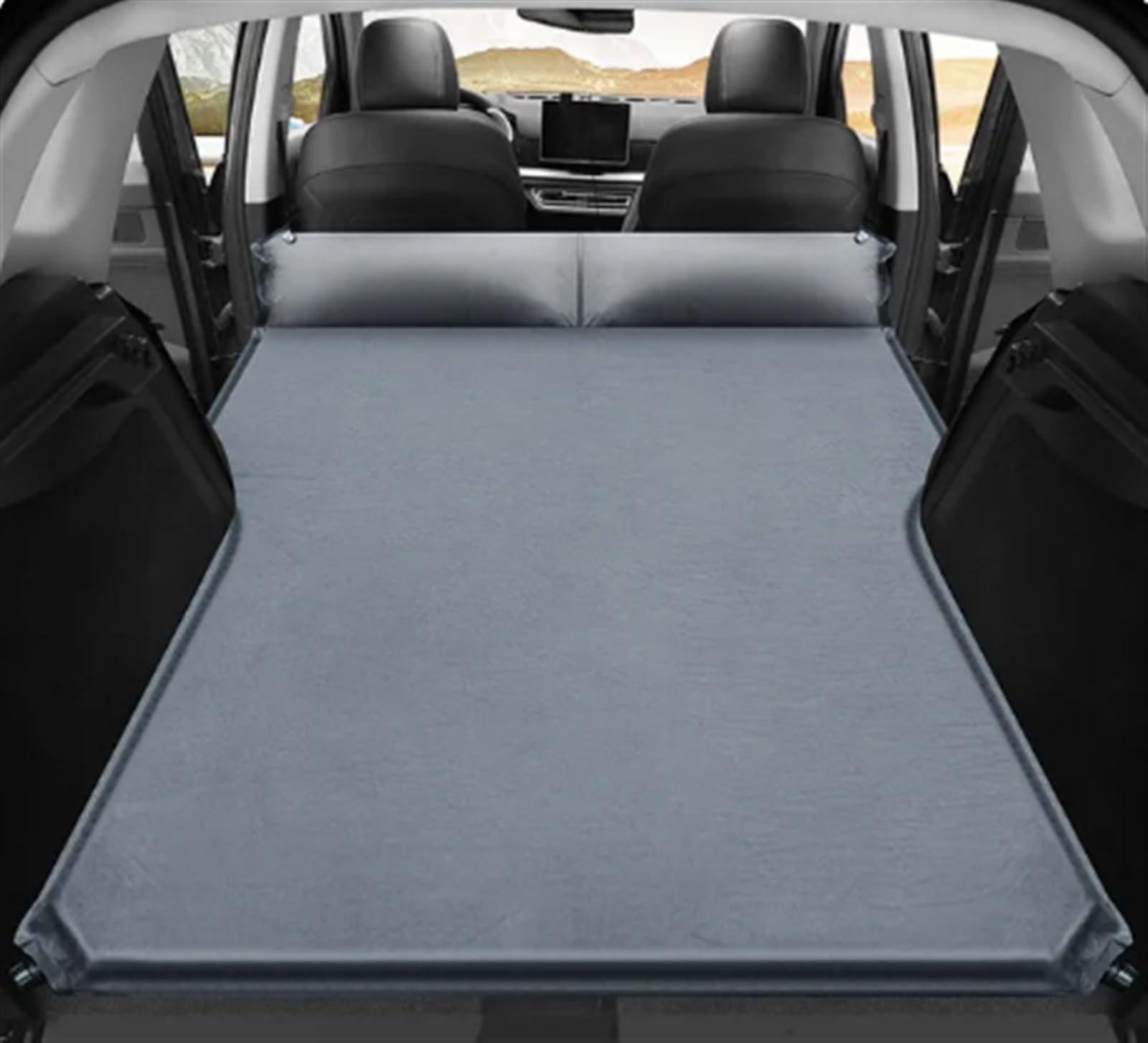 JJRFVBGT Auto Luftmatratze SUV MPV Limousine Universal-Luftmatratze Auto-Reisebett Luftbett Selbstfahrendes Reisebett Kofferraum Automatische Aufblasbare Matratze Auto-Innenausstattung(Gray,Size 1) von JJRFVBGT