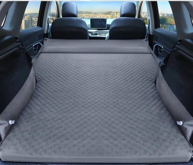 JJRFVBGT Auto Luftmatratze Universal Aufblasbare Luftmatratze SUV MPV Kofferraum Reise Air Kissen Outdoor Camping Aufblasbare Auto Reisebett Camping Kissen Auto Zubehör(Gray,Size 1) von JJRFVBGT