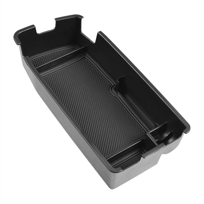 JJRFVBGT Auto-Mittelkonsolen-Organizer-Fach, Kompatibel Mit Chevy Für Bolt EV Für Bolt EUV 2022 2023 Armlehnen-Aufbewahrungsbox Innenausstattung Auto Zentrale Steuerung Tray(Black) von JJRFVBGT