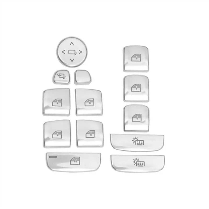 JJRFVBGT Auto Schalter Dekoration Kompatibel Mit 5er G30 G38 2018, Auto-Aufkleber, Innentür, Fensterheber-Kontrollknopf-Abdeckung, Ersatzteile von JJRFVBGT