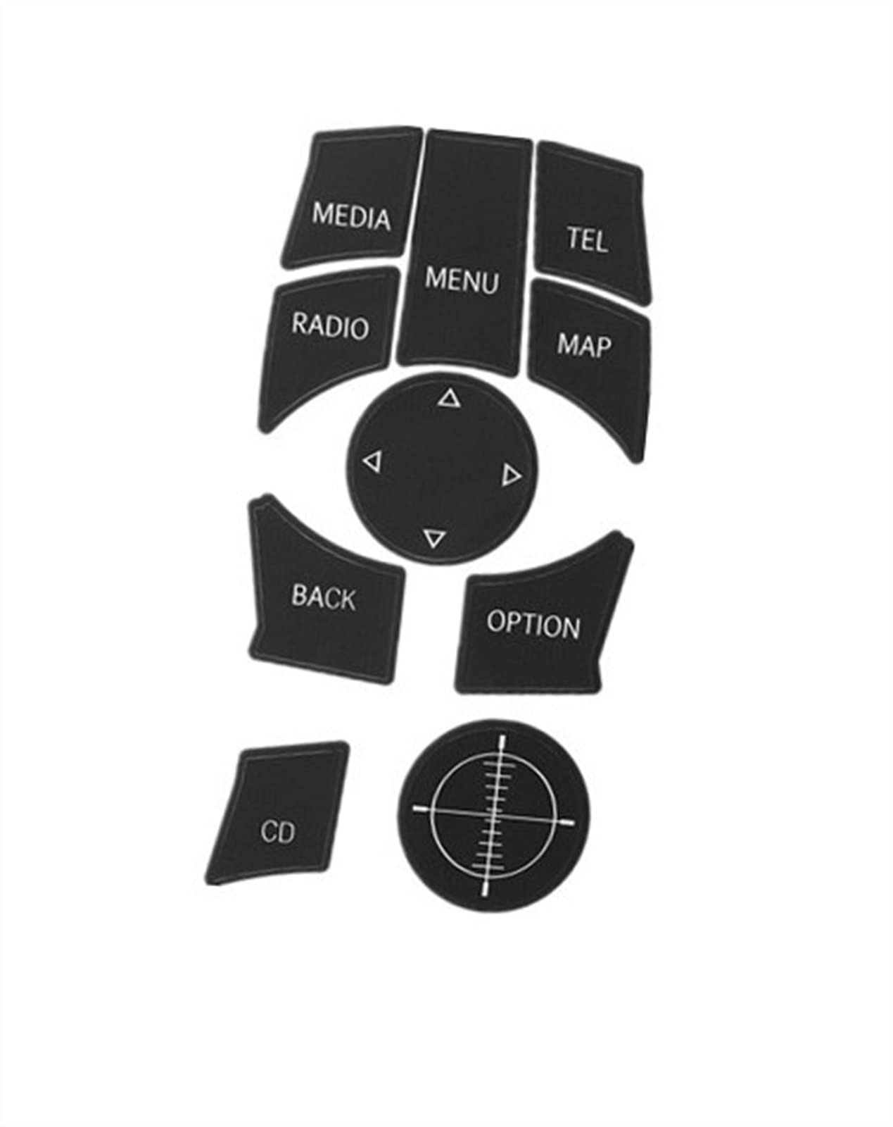 JJRFVBGT Auto Schalter Dekoration Kompatibel Mit X5 X6 2010 2011 2012 2013 Auto-Innenraum-Knopf-Aufkleber Multi Media Radio CD Lautstärkeregler-Abdeckung Aufkleber Reparatur-Aufkleber von JJRFVBGT