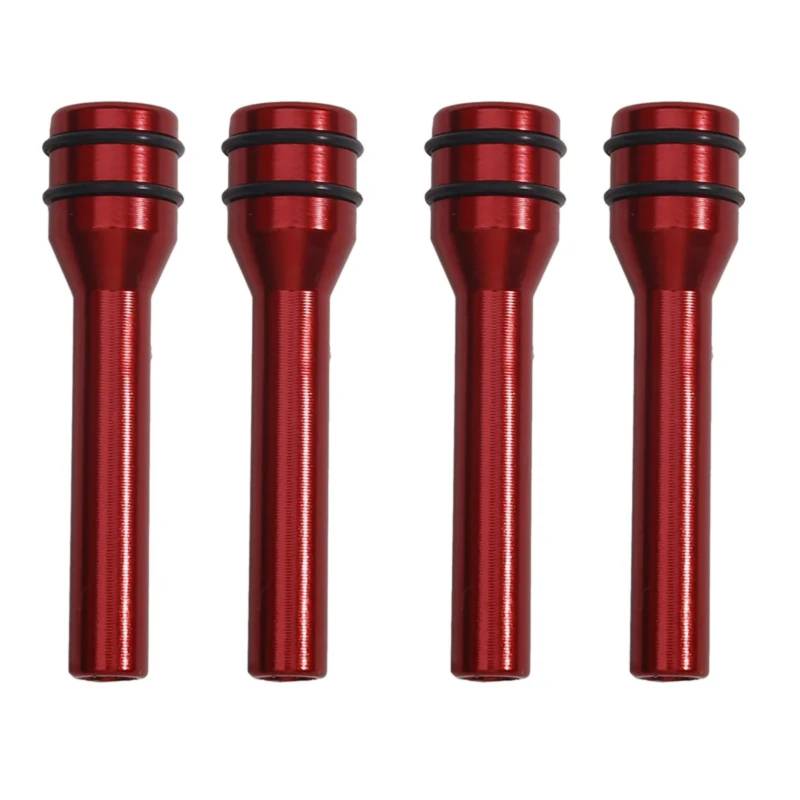 JJRFVBGT Auto Verriegelungsknopf Kompatibel Mit 4 Stücke Auto Türschloss Pin Türschloss Stange 50mm Knopf Ziehen Türschloss Picking Latch Pins(Red) von JJRFVBGT