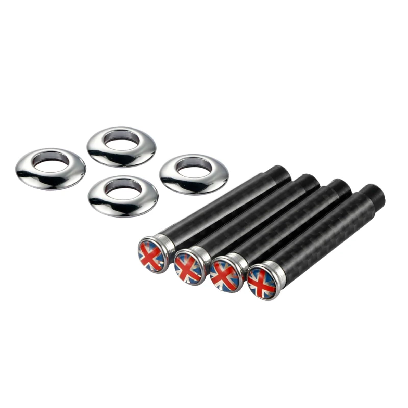 JJRFVBGT Auto Verriegelungsknopf Kompatibel Mit Mini Für Cooper S Für JCW Für Clubman Für Countryman R55 R56 R57 R58 R59 R60 R61 F56 F55 F60 Türverriegelungsstange Türverriegelungsstiftknopf(4) von JJRFVBGT