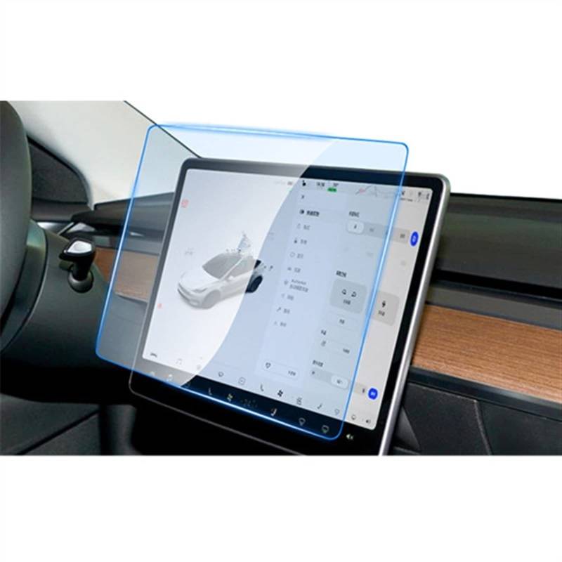 JJRFVBGT Autoinnenteile GPS-Navigations-Touchscreen, Gehärtetes Glas, Mattes Gehärtetes Glas, Kompatibel Mit Tesla Für Model Y 2020 2021(Blu ray) von JJRFVBGT