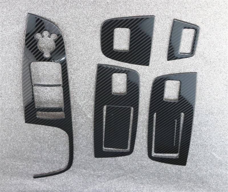 JJRFVBGT Autoinnenteile Kompatibel Mit Q7 4L 2009 2010 2011 2012 2013 2014 2015 Autofenster Glas Lift Schalter Tasten Rahmen Aufkleber Streifen Aufkleber(2) von JJRFVBGT