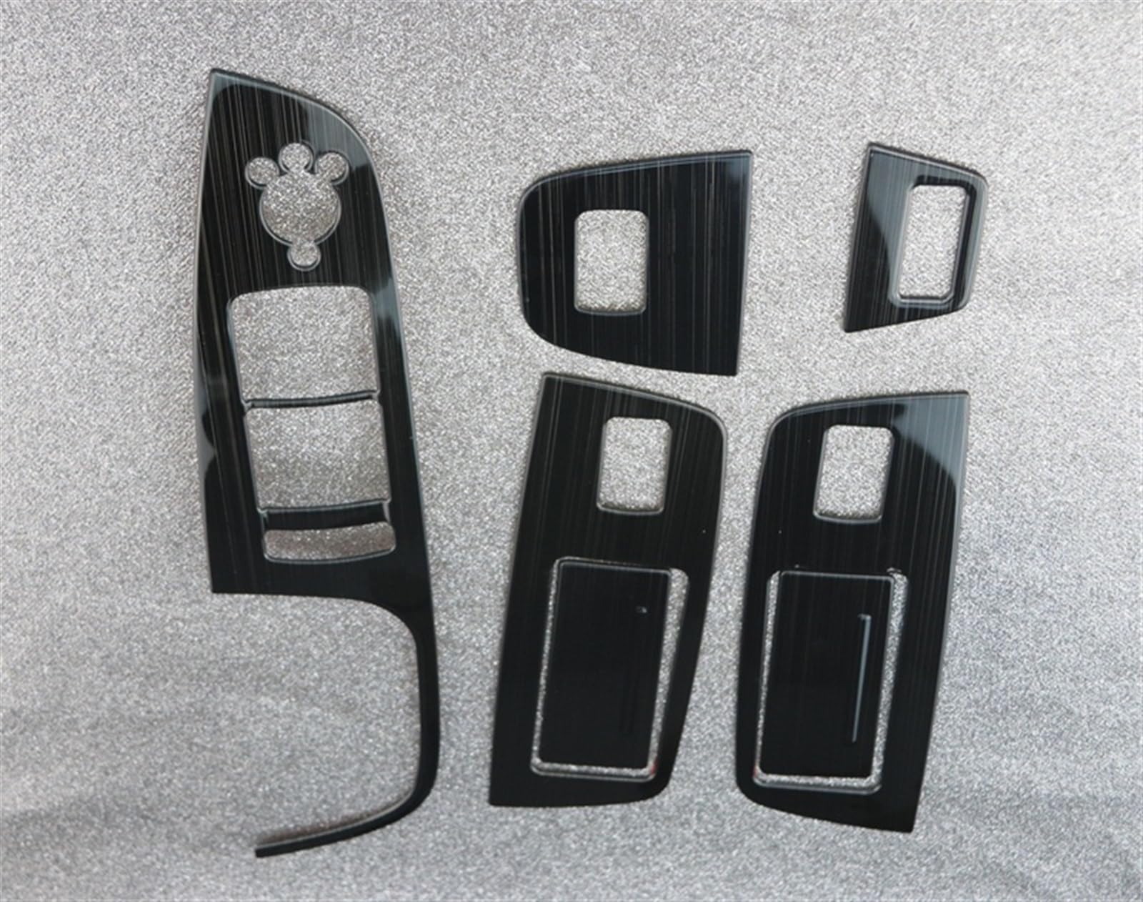 JJRFVBGT Autoinnenteile Kompatibel Mit Q7 4L 2009 2010 2011 2012 2013 2014 2015 Autofenster Glas Lift Schalter Tasten Rahmen Aufkleber Streifen Aufkleber(color1) von JJRFVBGT