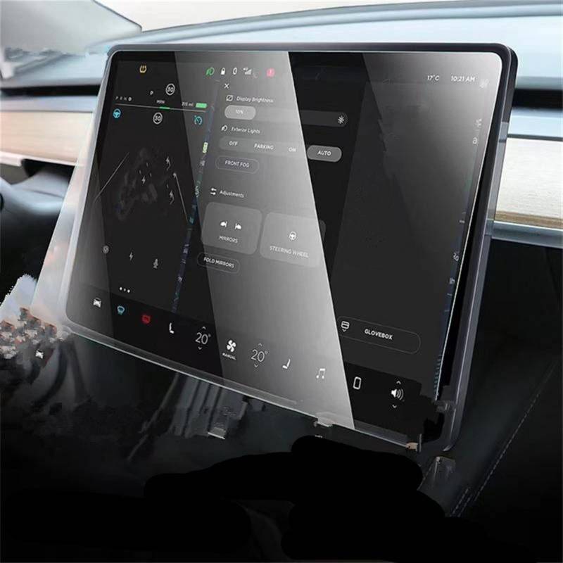 JJRFVBGT Autoinnenteile Kompatibel Mit Tesla for Model Y 2021 2022 Matte Displayschutzfolie Aus Gehärtetem Glas HD Film Protection Center Control Antifouling-Folie(Frosted) von JJRFVBGT