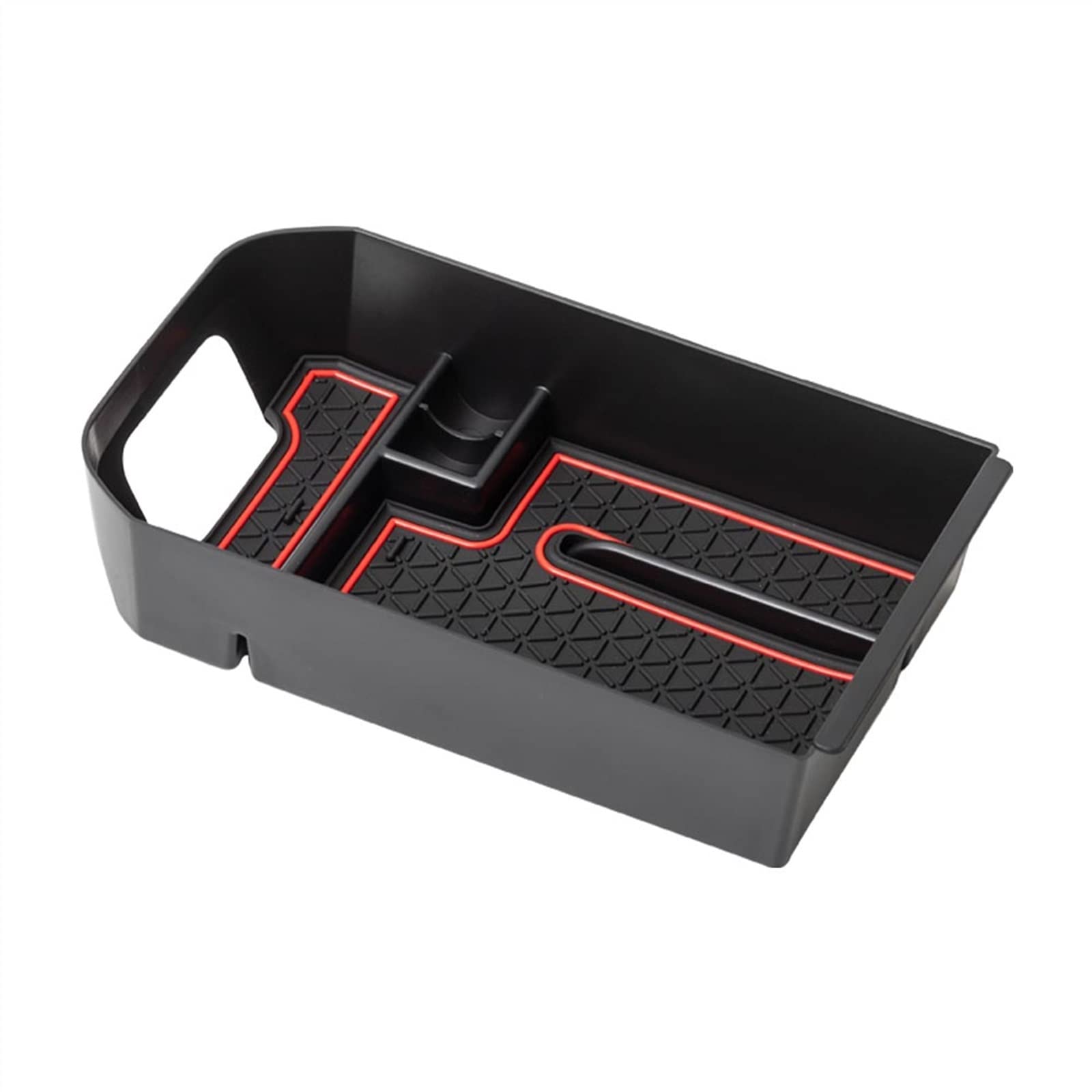 JJRFVBGT Car Center Console Organizer Tray Armlehne Box Innenzubehör, kompatibel mit Toyota für RAV4 2019 2020 2021 2022 2023 Auto Zentrale Steuerung Tray(Red) von JJRFVBGT