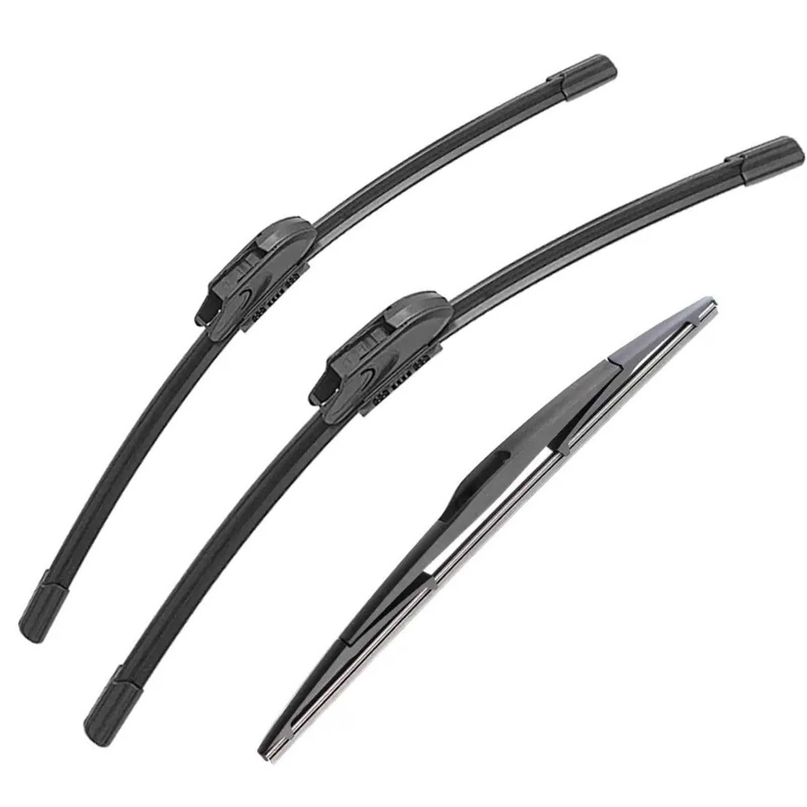 JJRFVBGT Ersatzwischblätter Kompatibel Mit Mitsubishi Für Lancer Hatchback Für Sportback 2008 2009 2010 2011 2012 Auto Vorne Hinten Wischerbürsten Windschutzscheibe Autozubehör(3 PCS) von JJRFVBGT