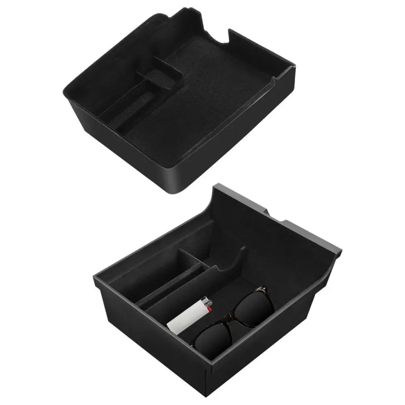 JJRFVBGT Getränkehalter Kompatibel Mit Tesla Für Model 3 Für Model Y 2021 2022 Mittelkonsole Wasserbecherhalter Aufbewahrungsbox Zentralarmlehnen-Organizer(2pcs) von JJRFVBGT