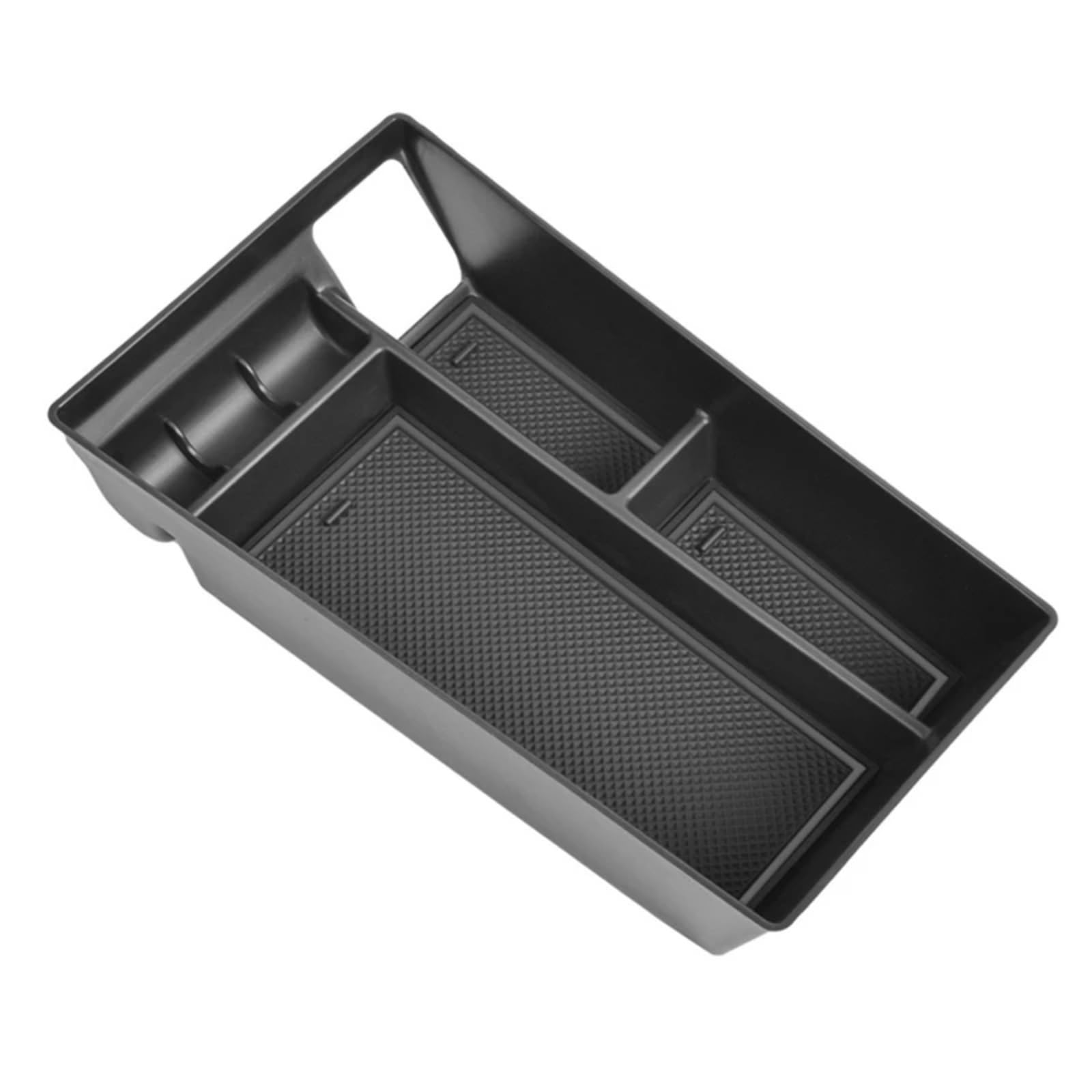 JJRFVBGT Kompatibel Mit Ford Für Mustang Für Mach-E 2021 2022 2023, Auto-Armlehnenbox, Zubehör, Mittelkonsolen-Organizer, Innenaufbewahrungsbox Auto Zentrale Steuerung Tray(Black) von JJRFVBGT