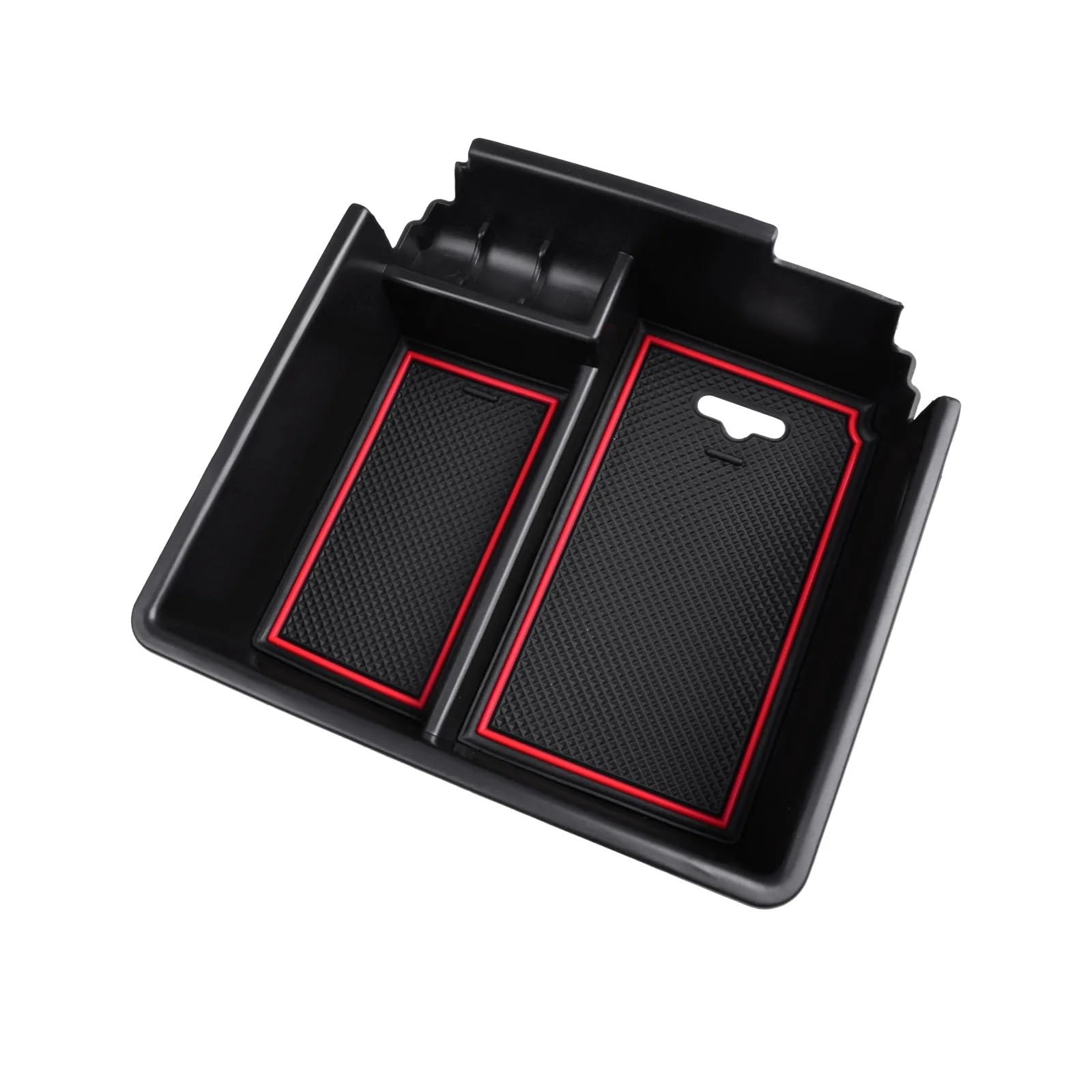 JJRFVBGT Kompatibel Mit Ford Für Ranger XL XLT 2019 2020 2021 2022, Auto-Armlehnen-Organizer, Mittelkonsolen-Organizer, Armlehnen-Aufbewahrungsbox Auto Zentrale Steuerung Tray(Red Line) von JJRFVBGT