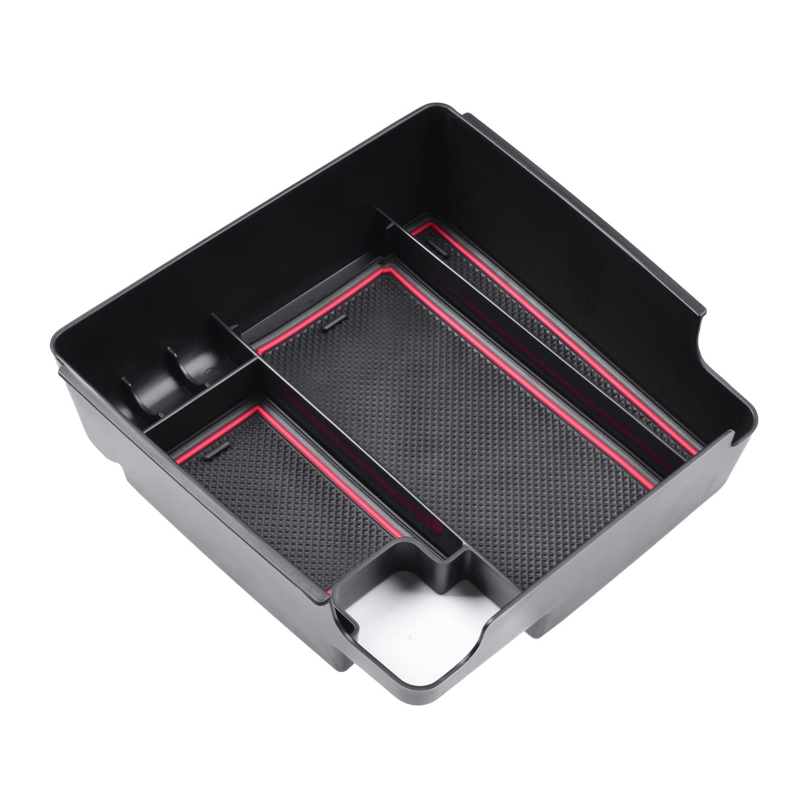 JJRFVBGT Kompatibel Mit Für Nissan Für Frontier 2022 2023 Auto Mittelkonsole Armlehne Box Ablagefach Organizer Innenaufräumen Zubehör Auto Zentrale Steuerung Tray(Red) von JJRFVBGT