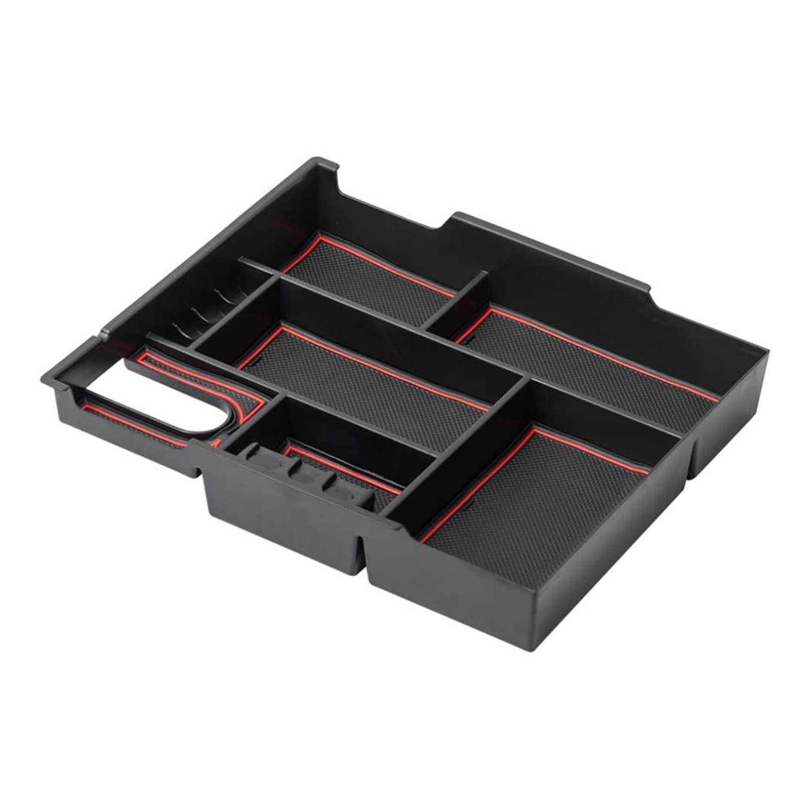 JJRFVBGT Kompatibel Mit Toyota Für Tundra 2014 2015 2016 2017 2018 2019 2020 Auto Mittelkonsole Armlehne Aufbewahrungsbox Organizer Container Autozubehör Auto Zentrale Steuerung Tray(Red) von JJRFVBGT